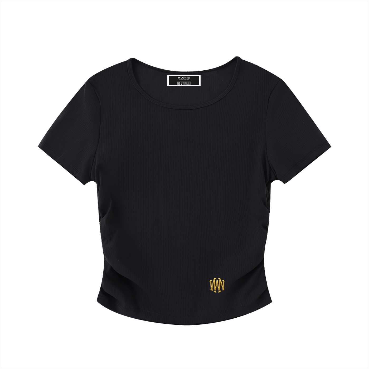 Ruched Nylon Spandex Crop Top - Wolvyn Apparel