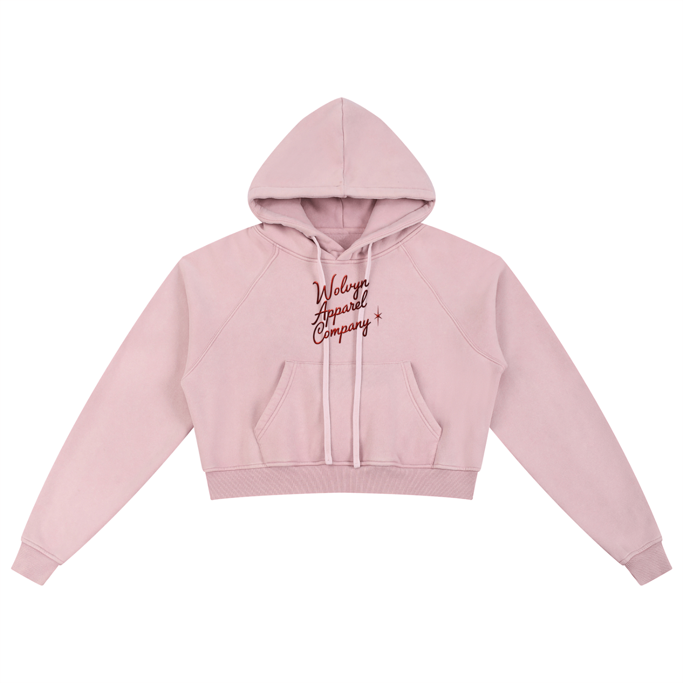 Snow Washed Cropped Hoodie - Wolvyn Apparel
