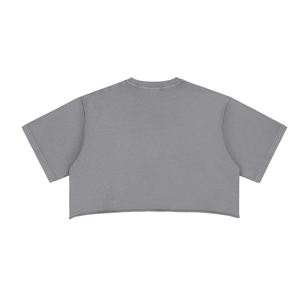 Snow Washed Raw Edge Crop Top - Wolvyn Apparel