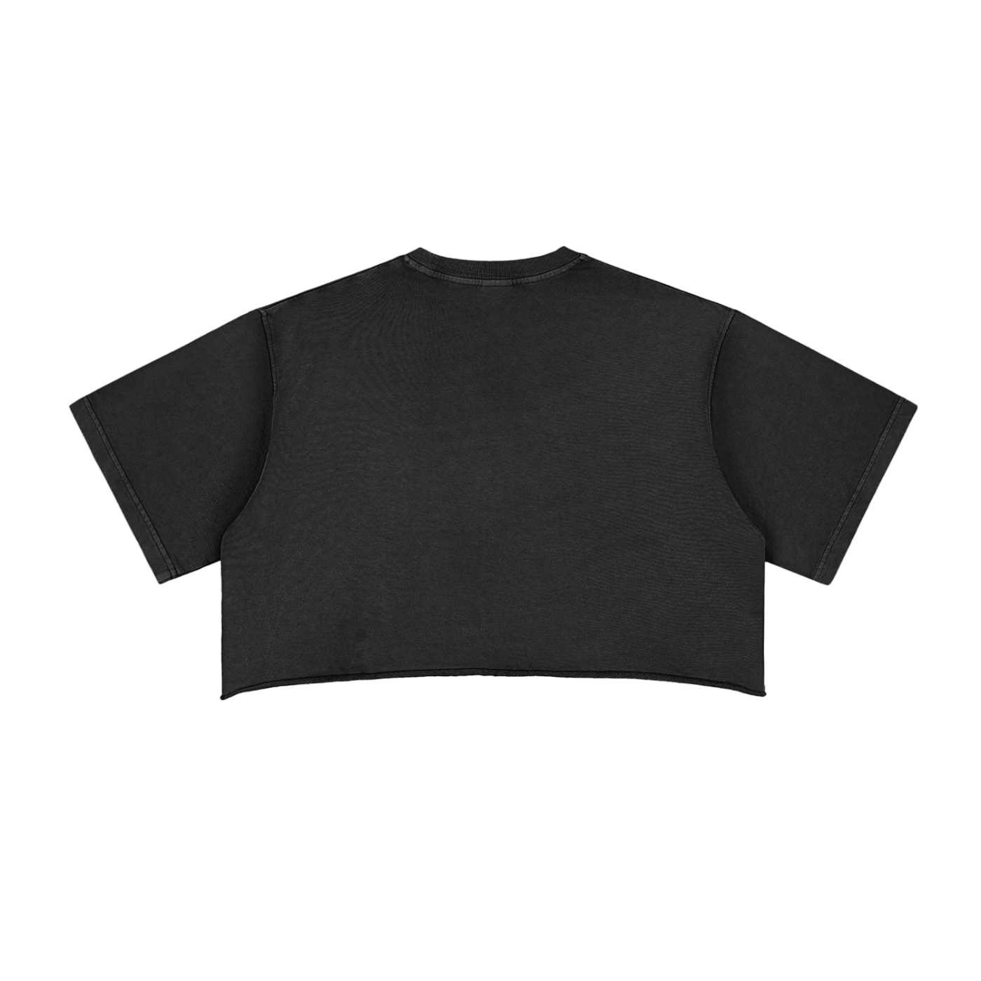 Snow Washed Raw Edge Crop Top - Wolvyn Apparel