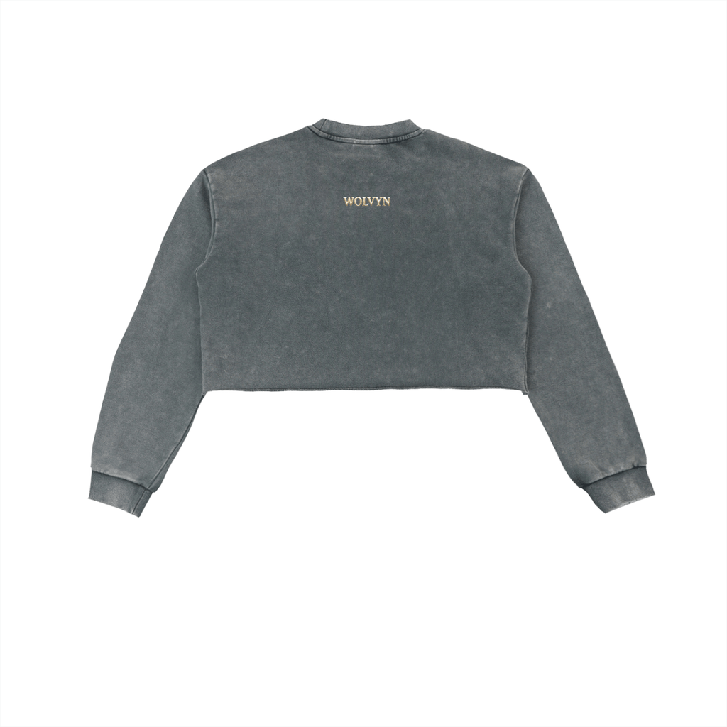 Snowwash Crop Sweatshirt - Wolvyn Apparel