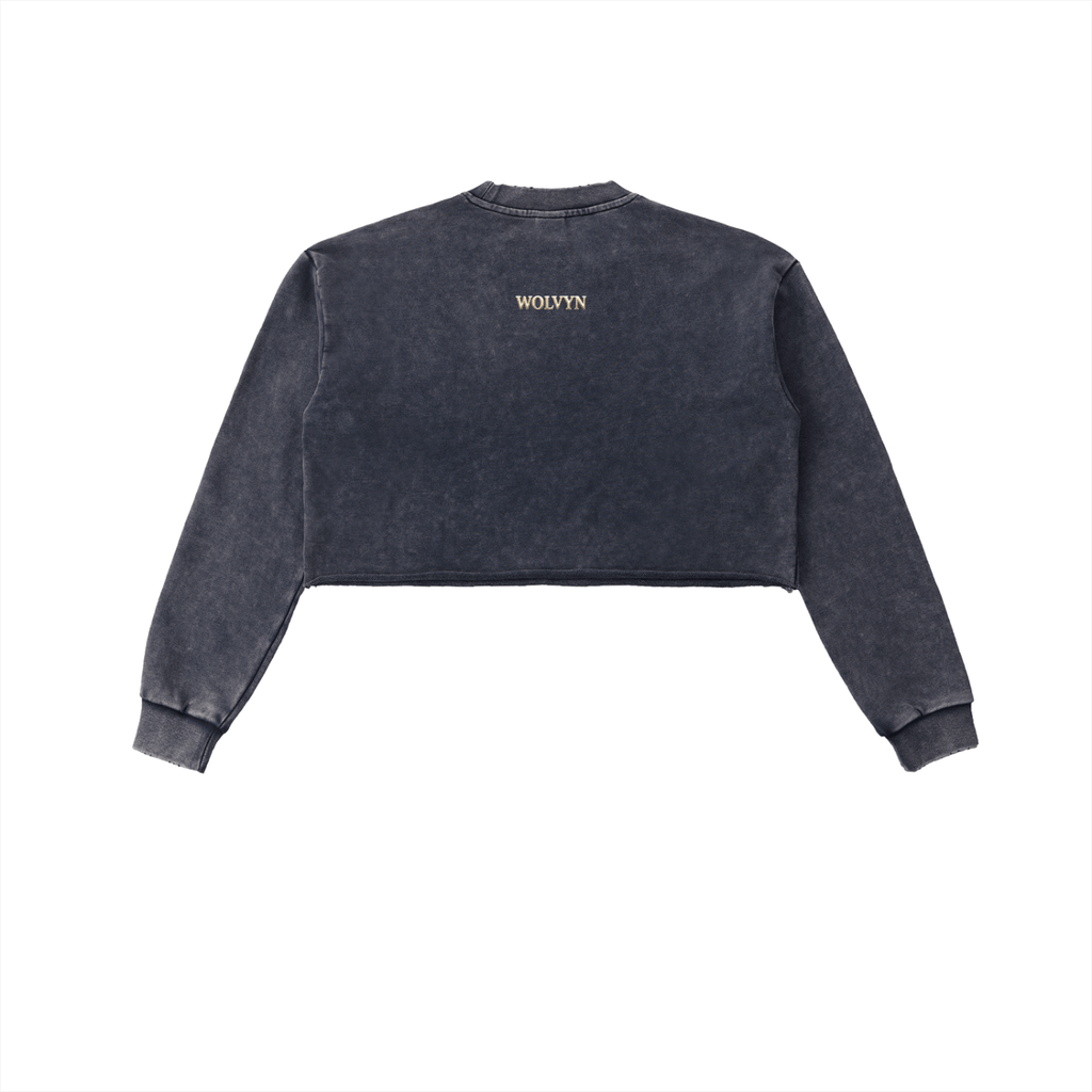 Snowwash Crop Sweatshirt - Wolvyn Apparel