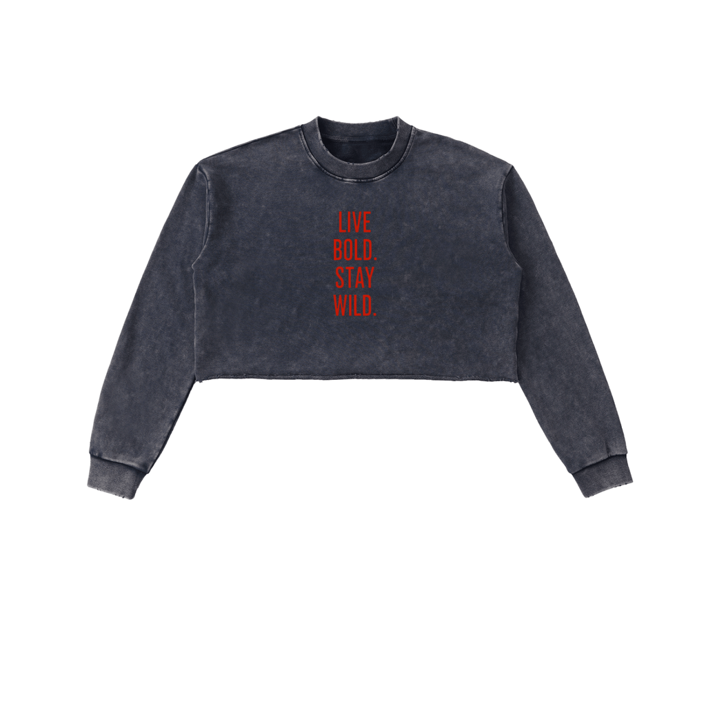 Snowwash Crop Sweatshirt - Wolvyn Apparel