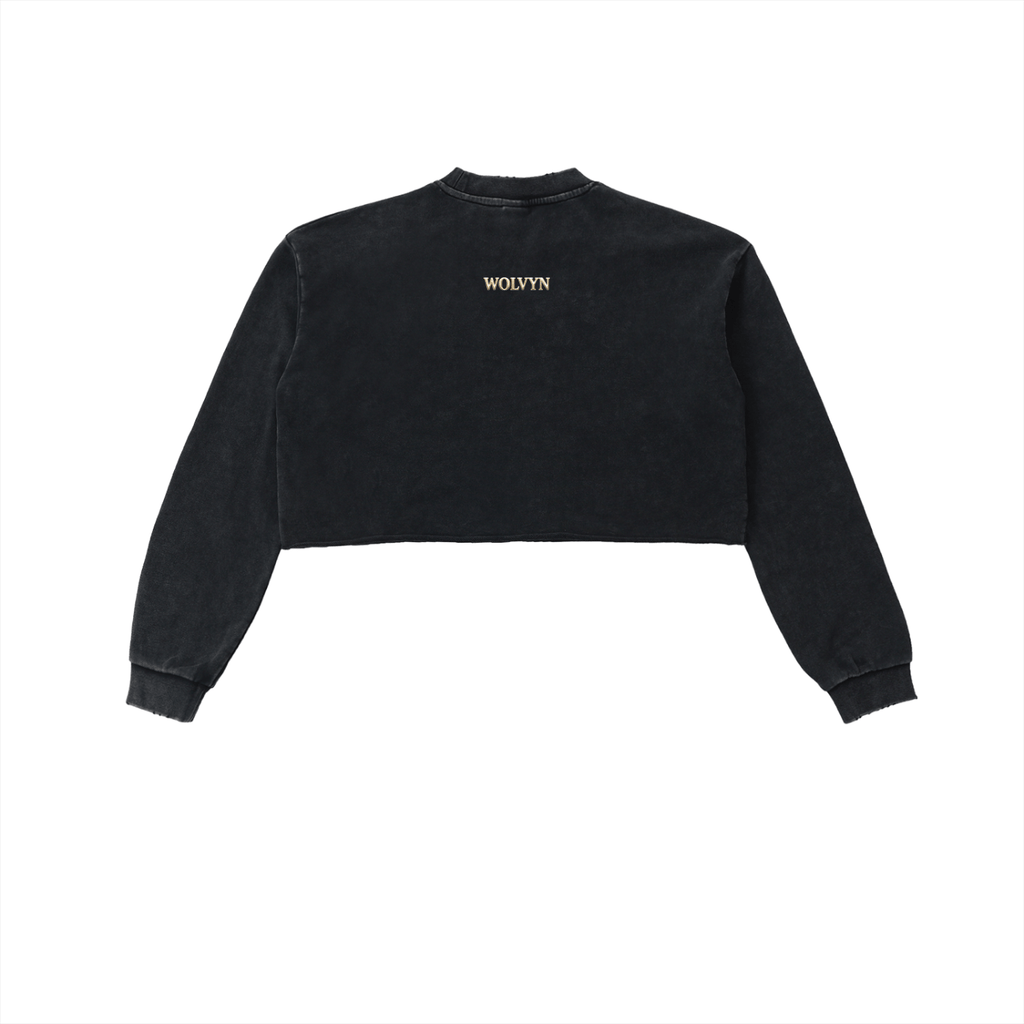 Snowwash Crop Sweatshirt - Wolvyn Apparel