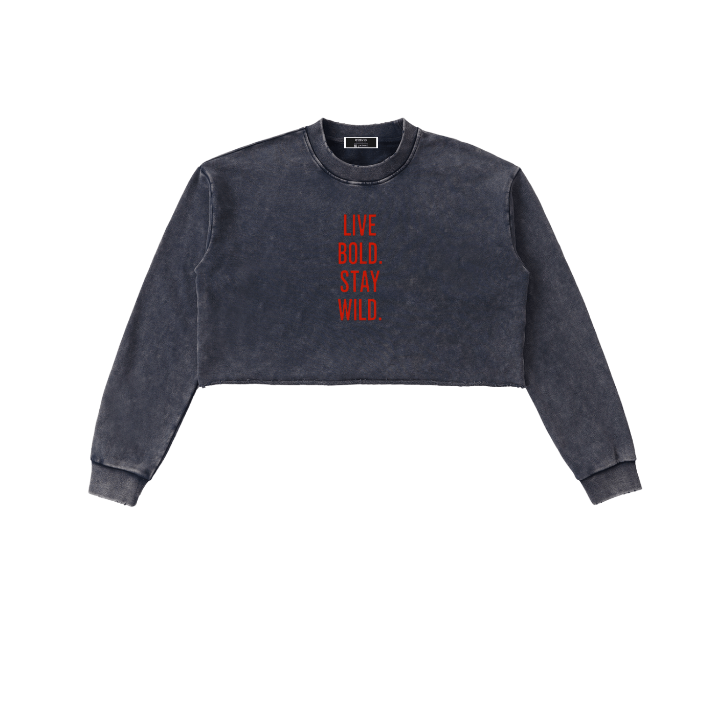 Snowwash Crop Sweatshirt - Wolvyn Apparel