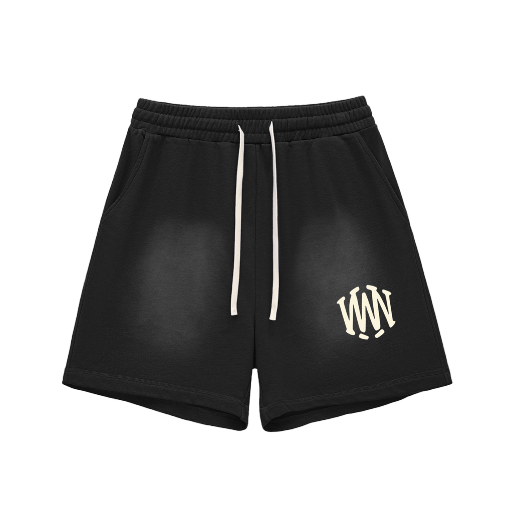 Sun Fade Raw Edge Cotton Shorts - Wolvyn Apparel
