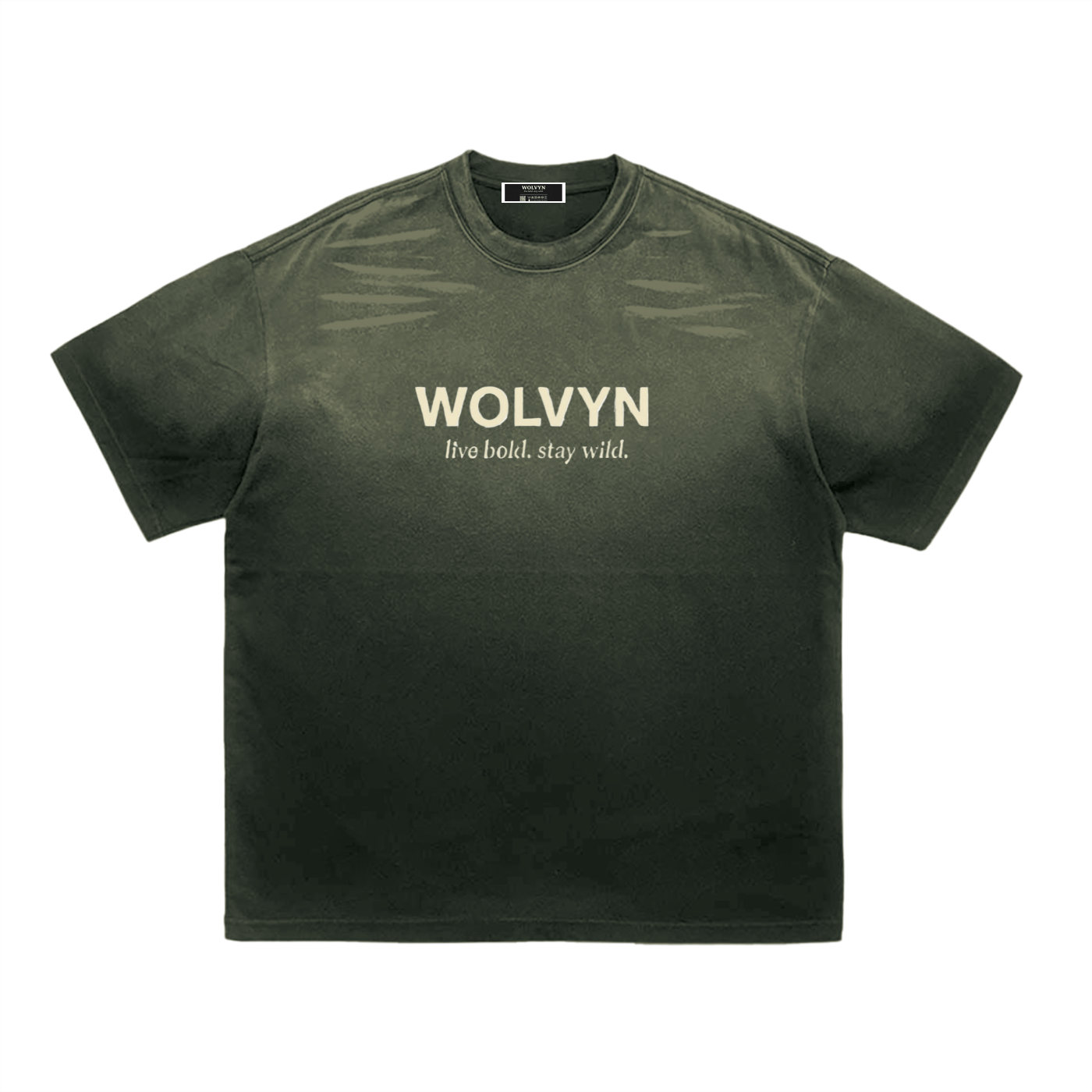 Tiger Stripe Gradient Washed T-Shirt - Wolvyn Apparel
