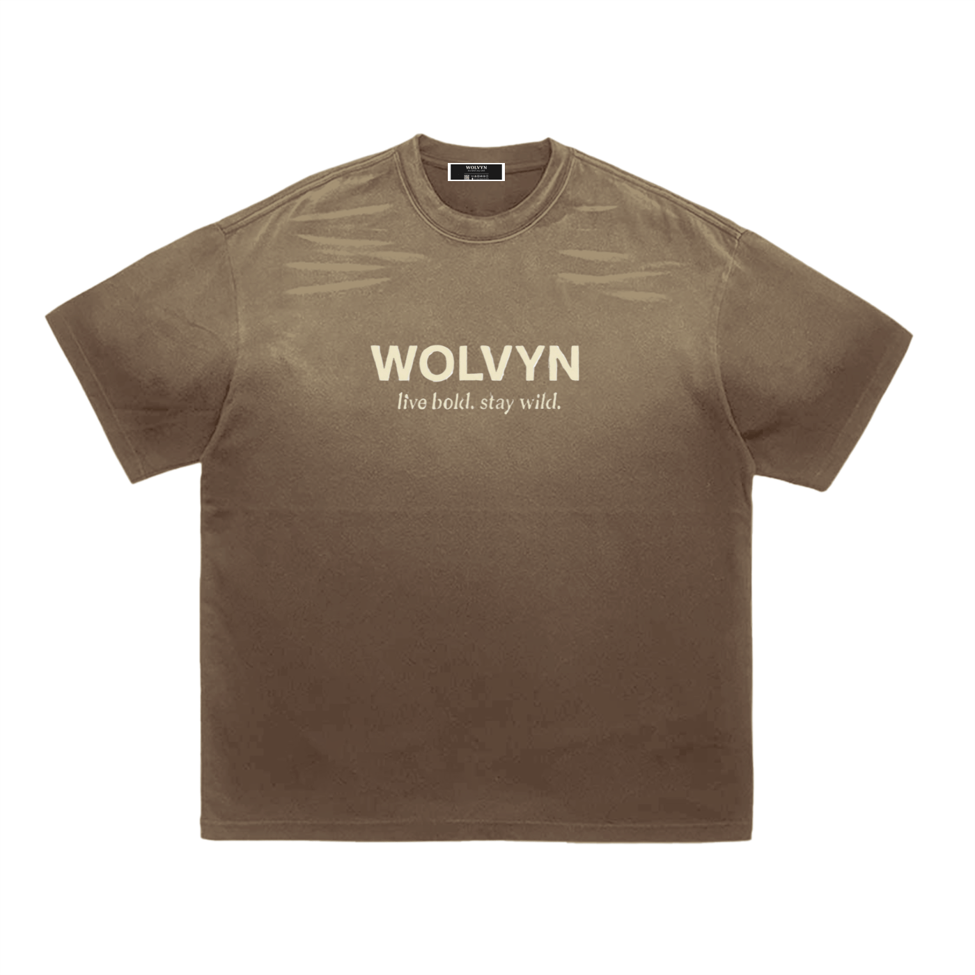 Tiger Stripe Gradient Washed T-Shirt - Wolvyn Apparel
