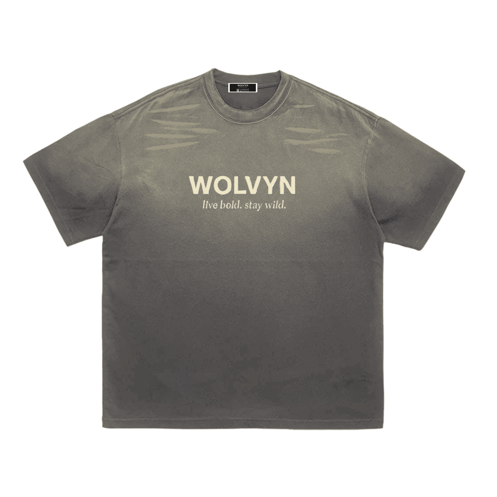 Tiger Stripe Gradient Washed T-Shirt - Wolvyn Apparel