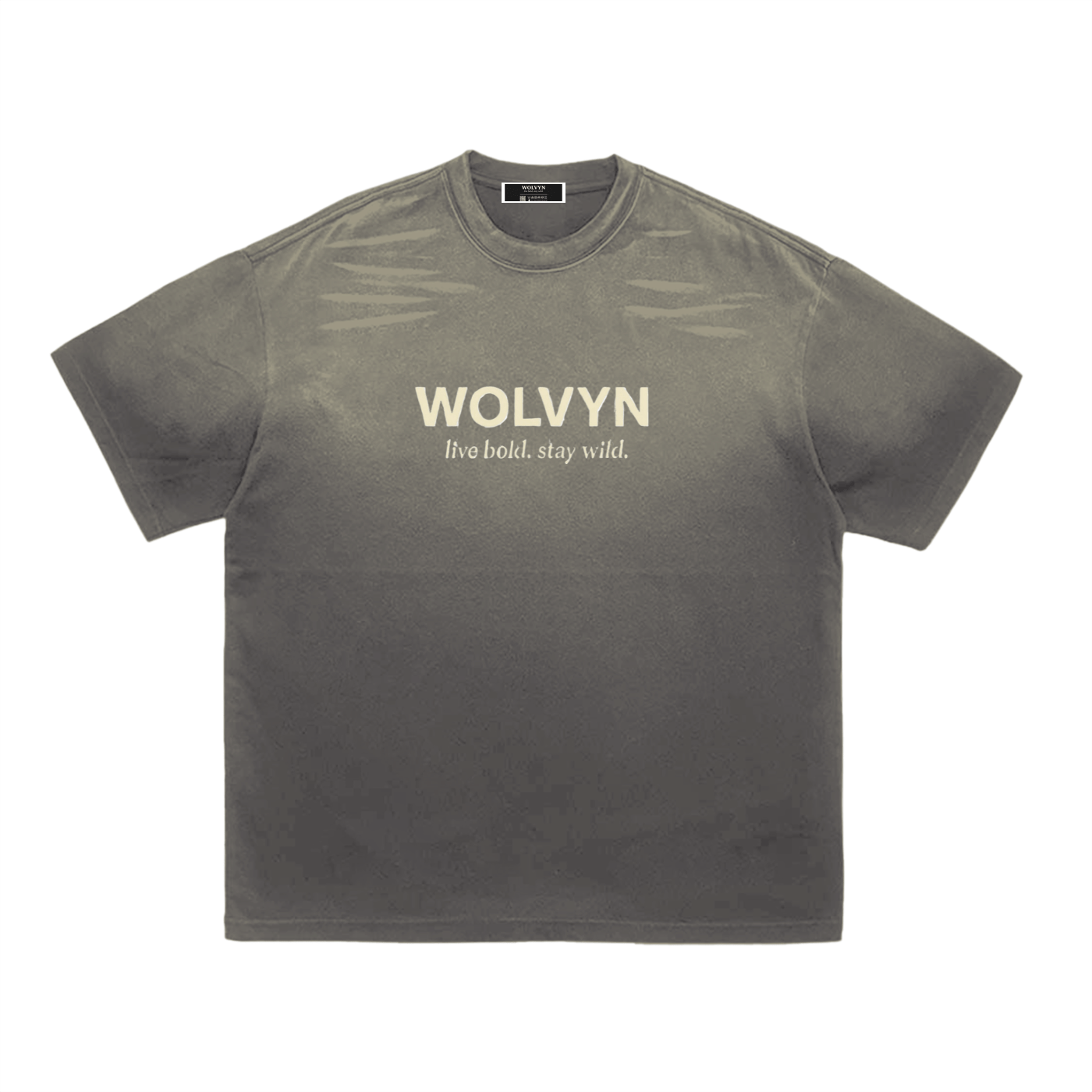 Tiger Stripe Gradient Washed T-Shirt - Wolvyn Apparel