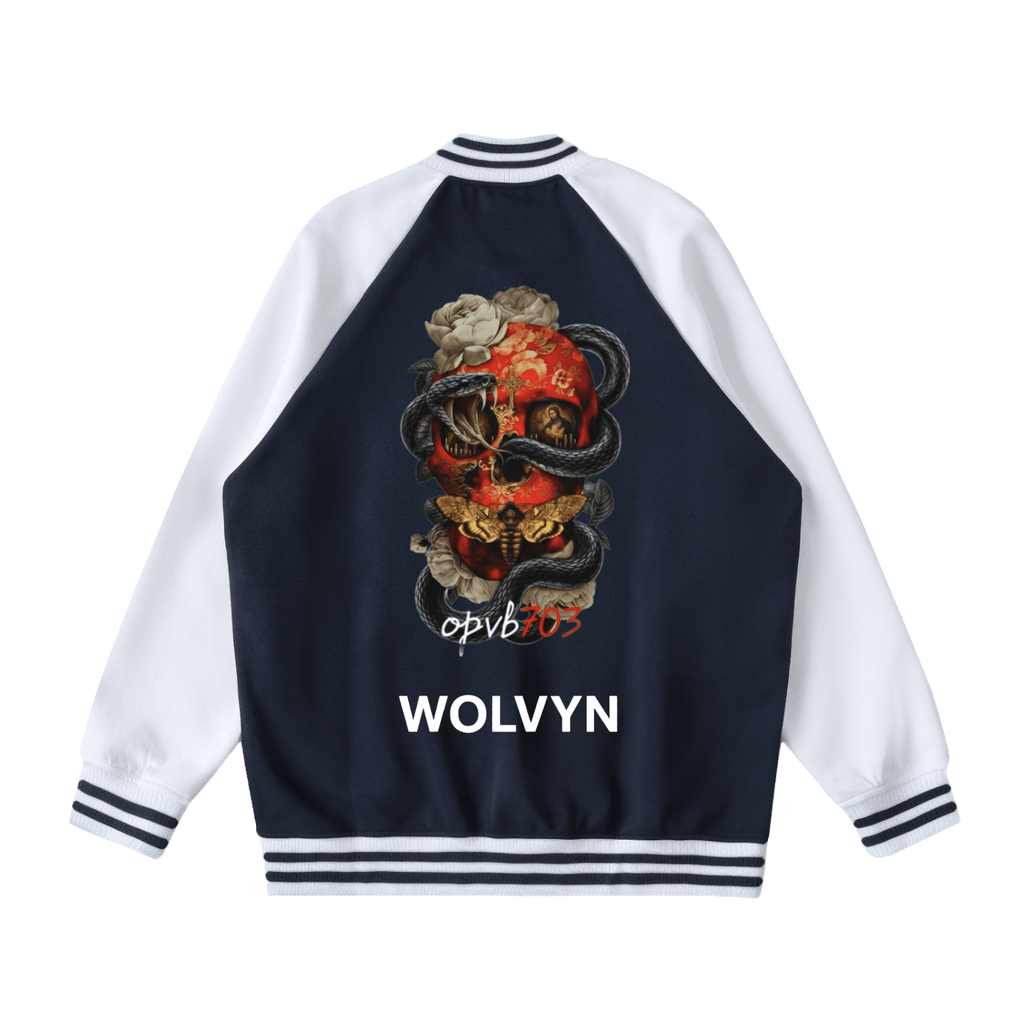 Two Tone Raglan Sleeve Varsity Jacket - Wolvyn Apparel
