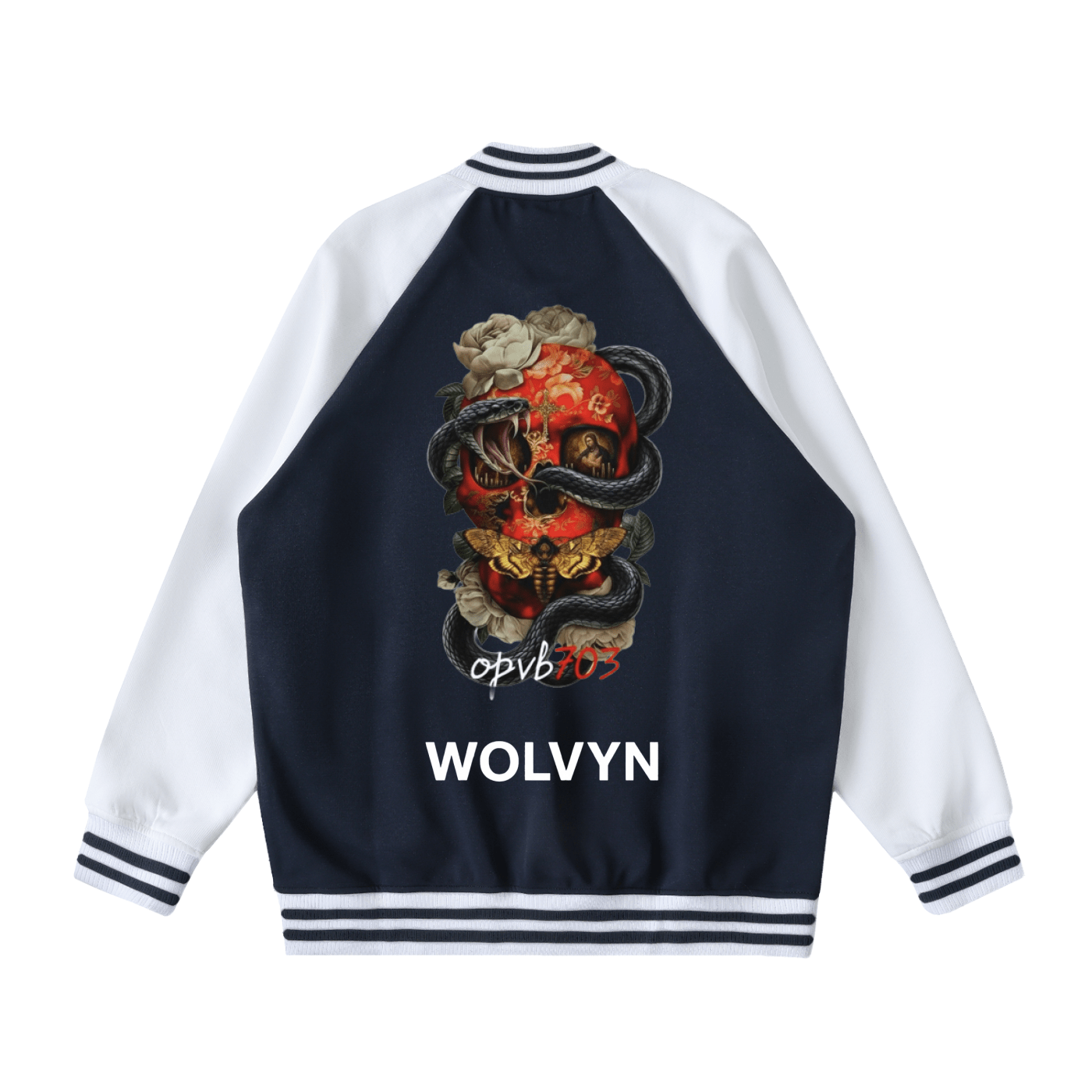 Two Tone Raglan Sleeve Varsity Jacket - Wolvyn Apparel
