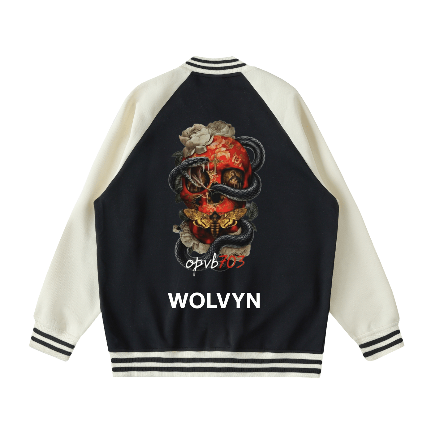 Two Tone Raglan Sleeve Varsity Jacket - Wolvyn Apparel