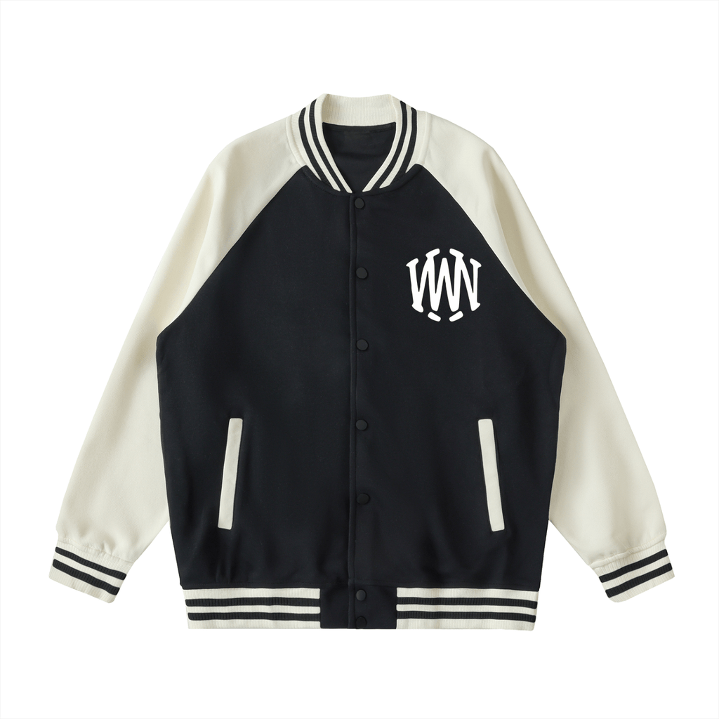 Two Tone Raglan Sleeve Varsity Jacket - Wolvyn Apparel