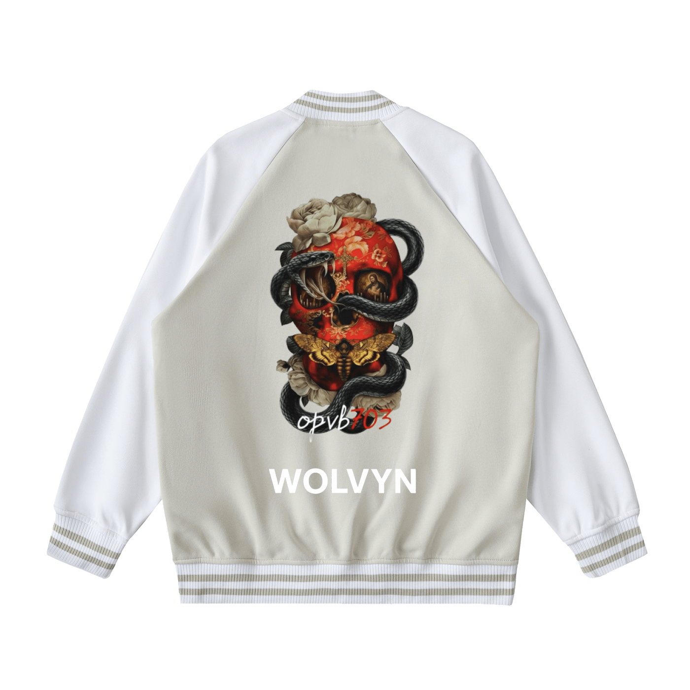 Two Tone Raglan Sleeve Varsity Jacket - Wolvyn Apparel