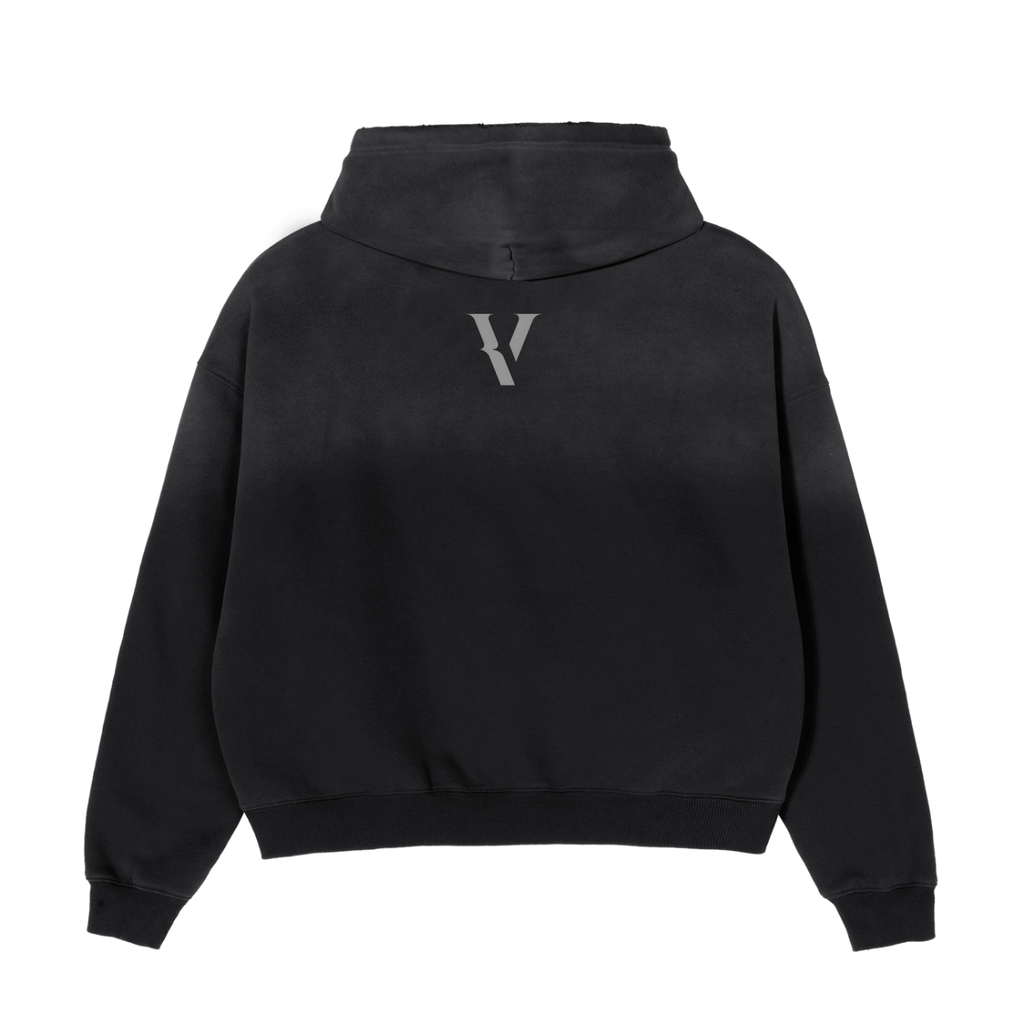 Villain by Wolvyn - Frayed Sunfade Boxy Fleece Hoodie - Wolvyn Apparel