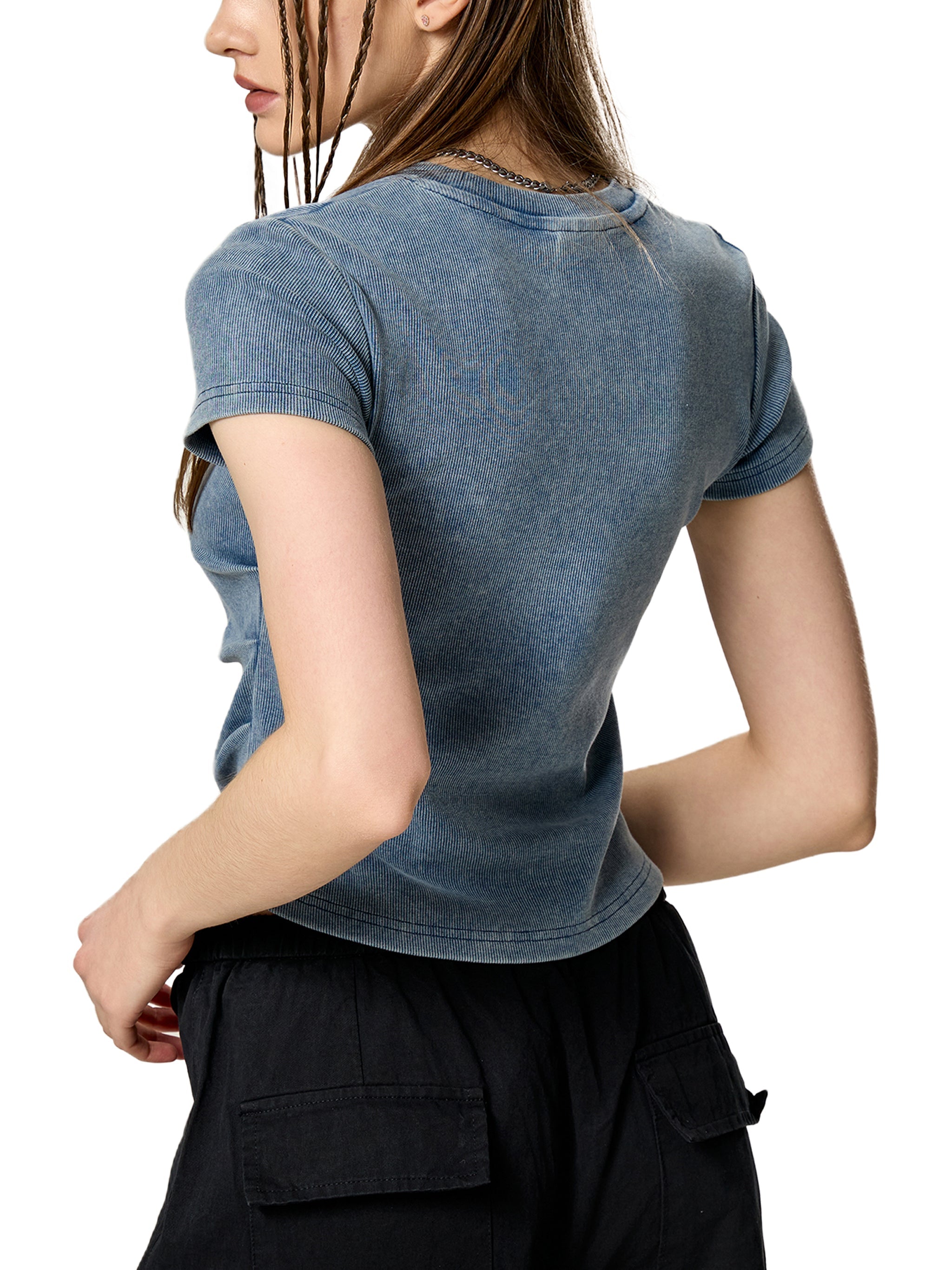 Vintage Washed Bodycon Cotton T-Shirt - Wolvyn Apparel