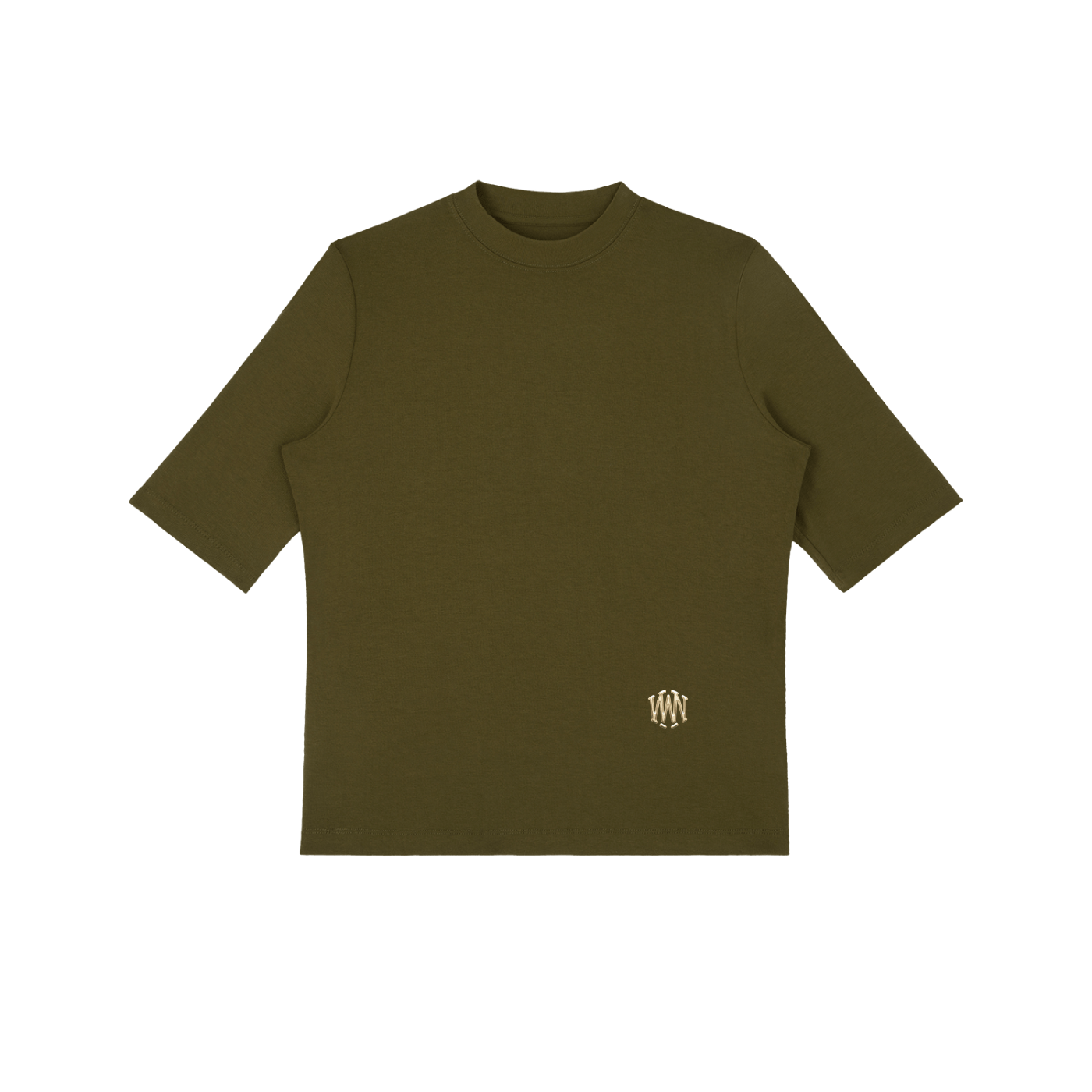 Viscose - Spandex Mock Neck Tee - Wolvyn Apparel