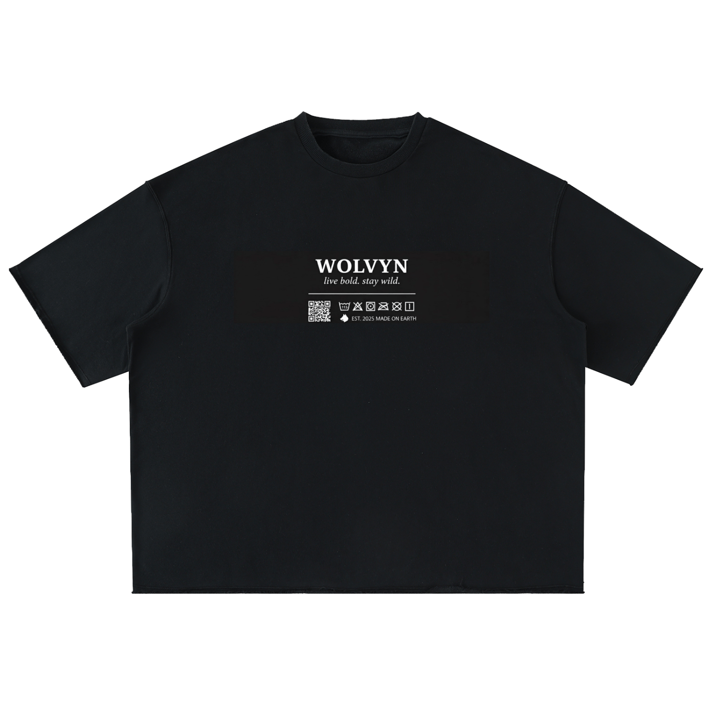 Washed Rolled Hem Half Sleeve T-Shirt - Wolvyn Apparel