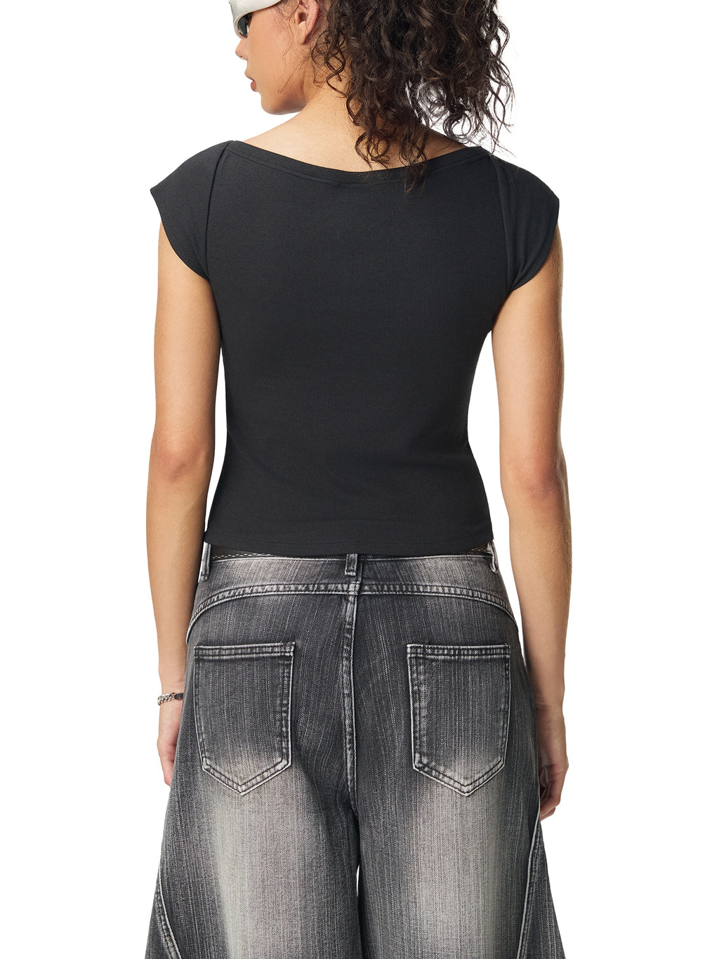Wide - Neck Triblend Crop Tee - Wolvyn Apparel