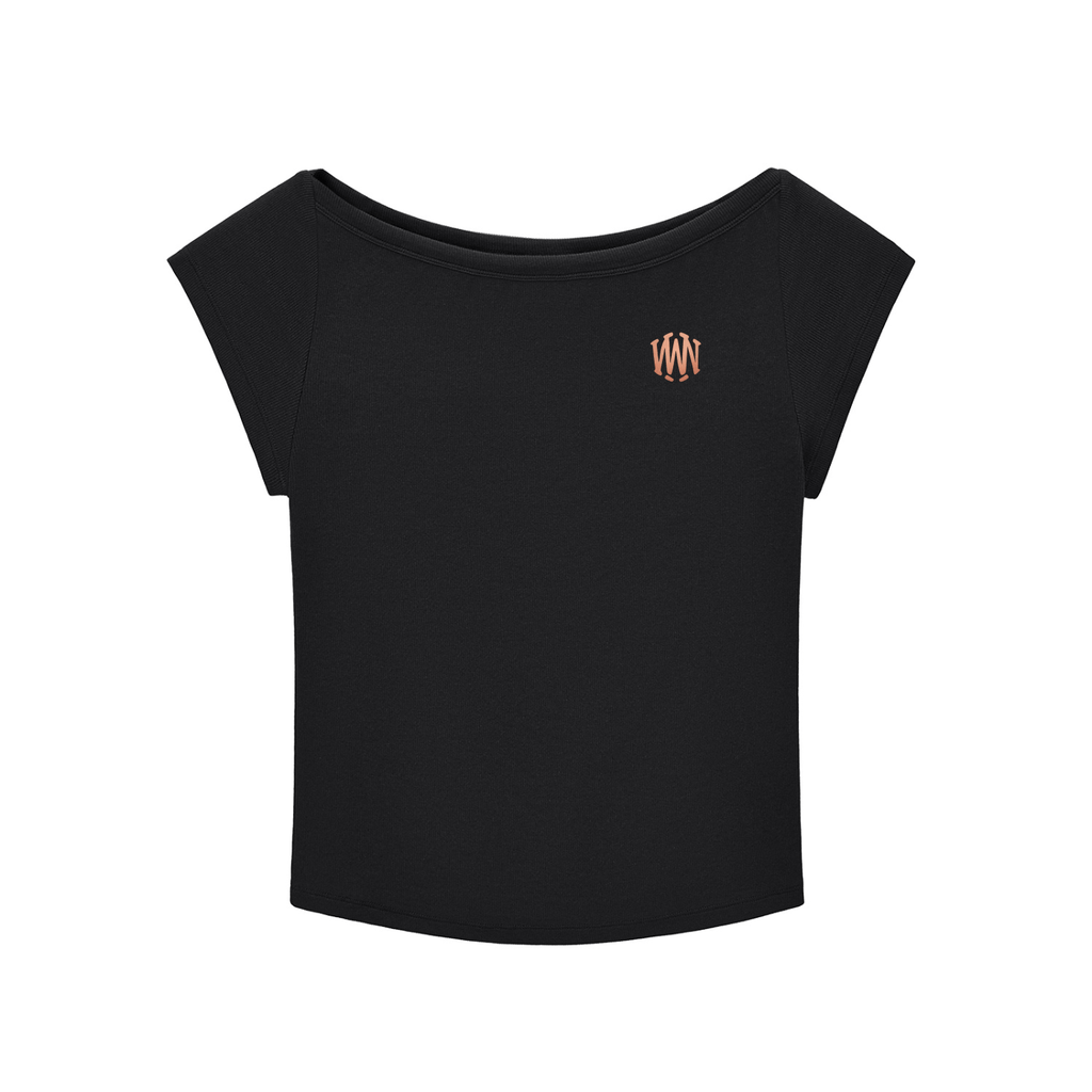 Wide - Neck Triblend Crop Tee - Wolvyn Apparel