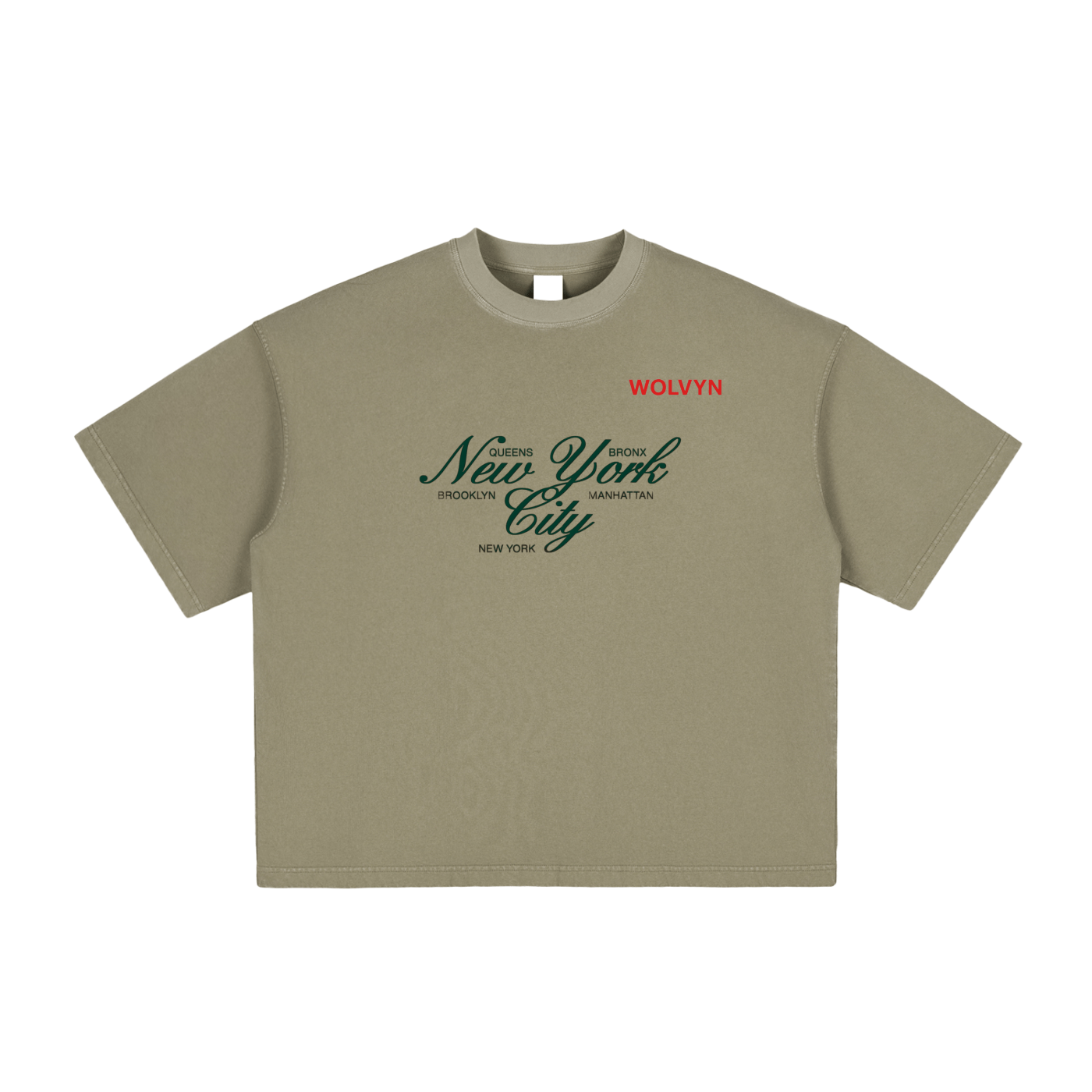 Wolvyn 5 Boroughs Vintage Washed Boxy T-Shirt - Wolvyn Apparel
