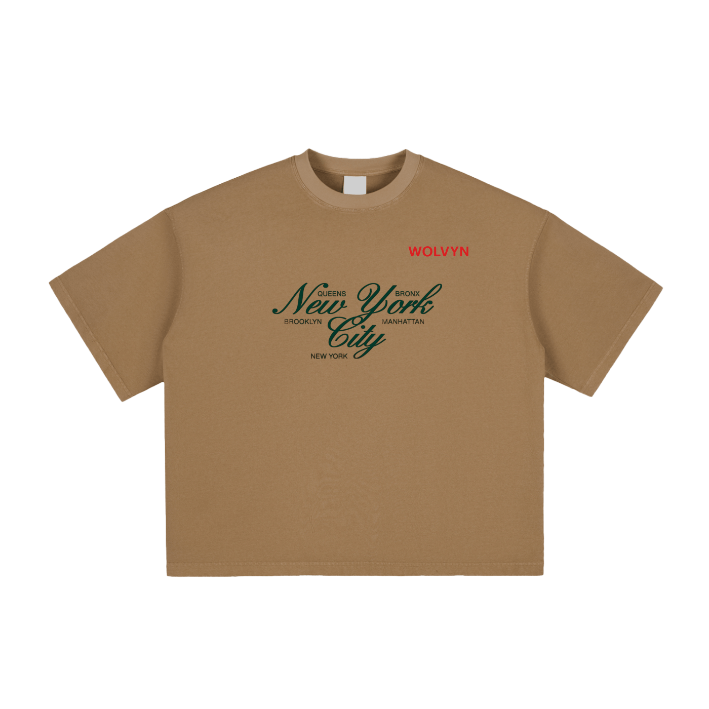 Wolvyn 5 Boroughs Vintage Washed Boxy T-Shirt - Wolvyn Apparel