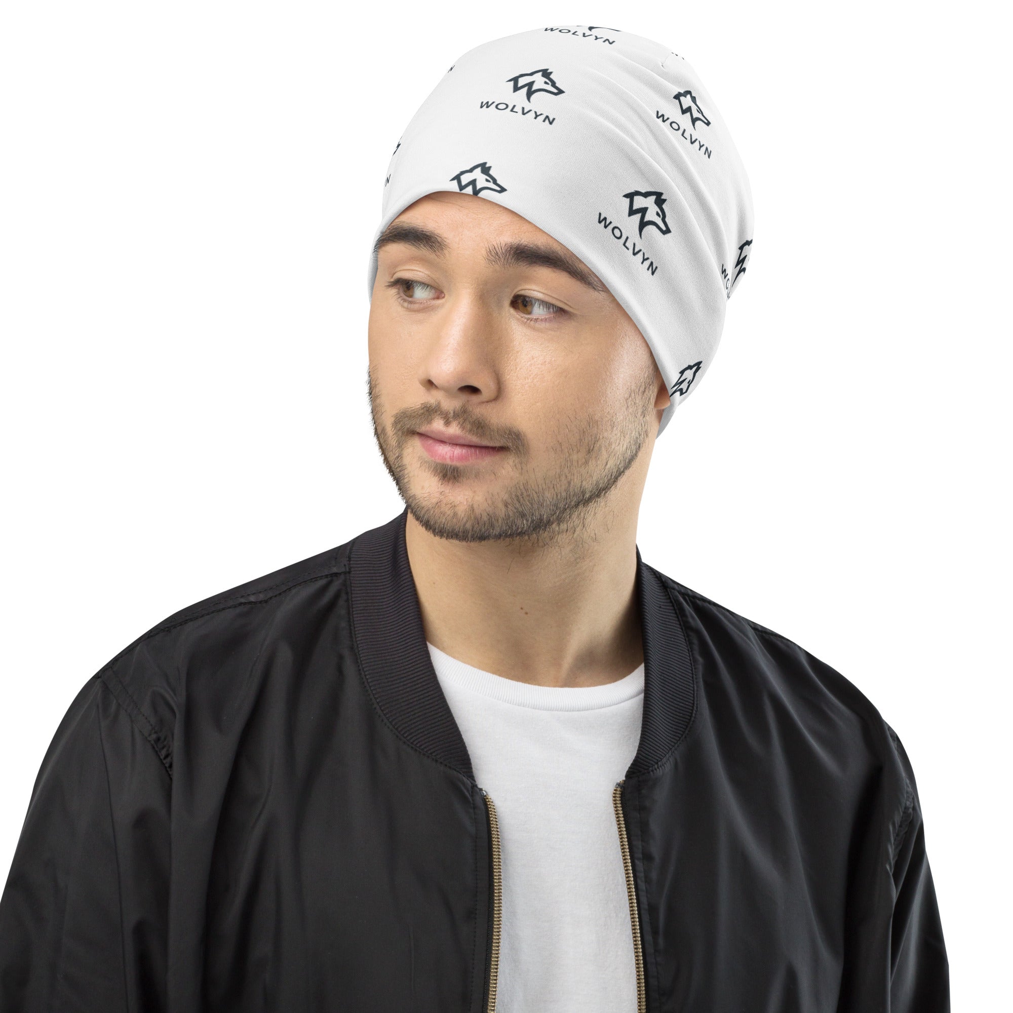 Wolvyn All - Over Logo Beanie - Wolvyn Apparel