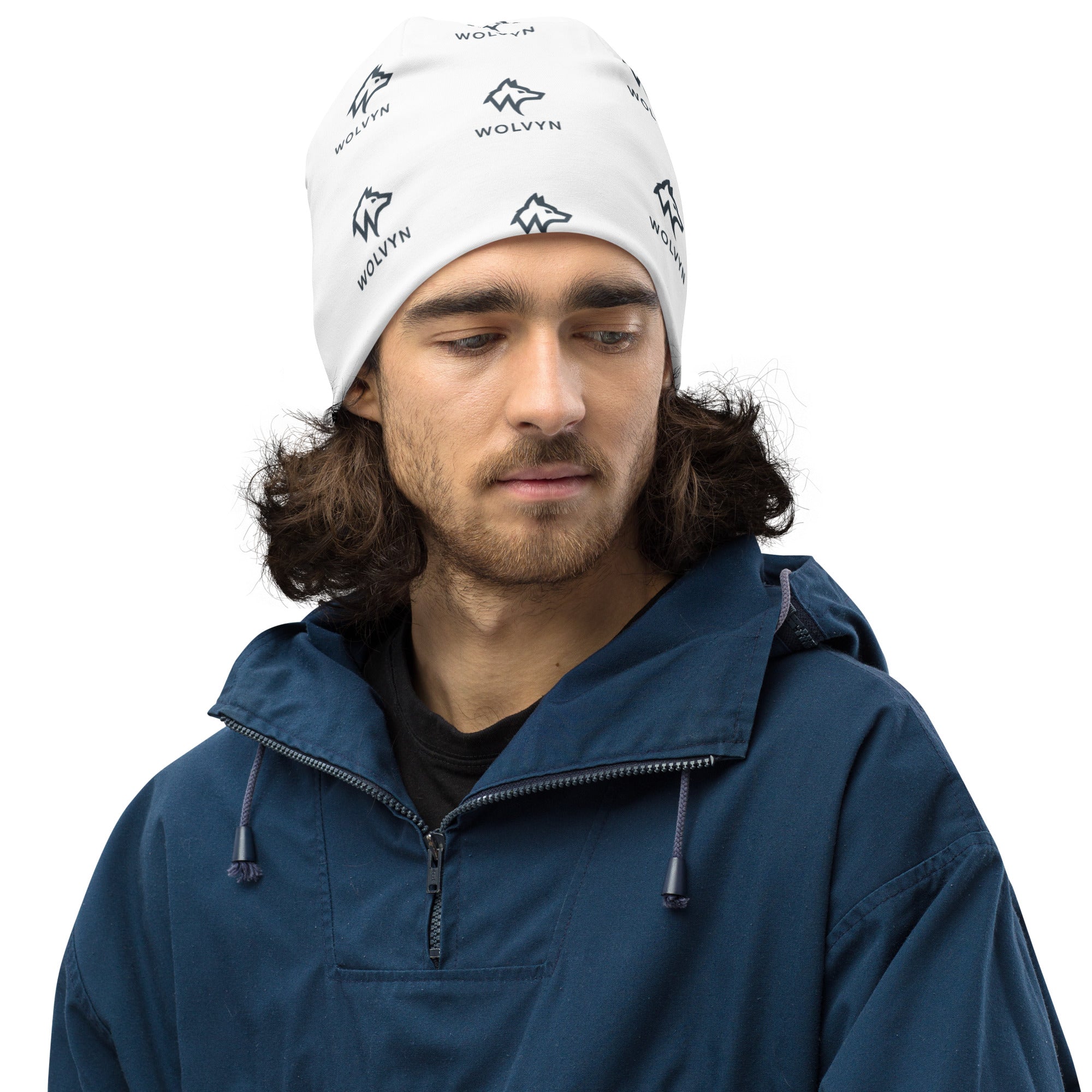 Wolvyn All - Over Logo Beanie - Wolvyn Apparel