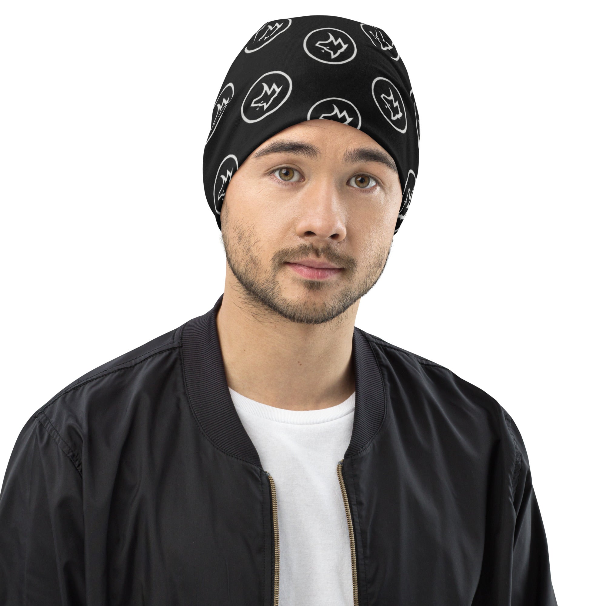 Wolvyn All - Over Wolf Logo Beanie - Wolvyn Apparel