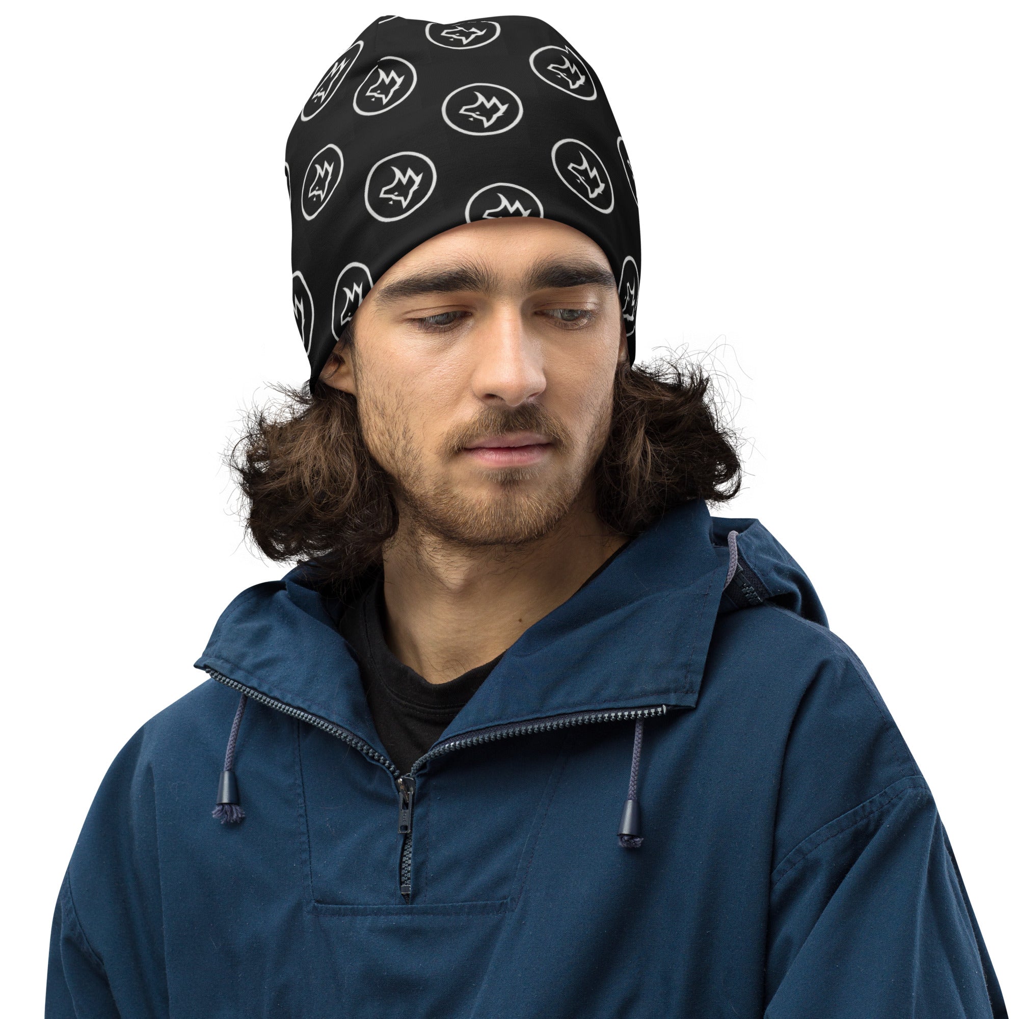 Wolvyn All - Over Wolf Logo Beanie - Wolvyn Apparel