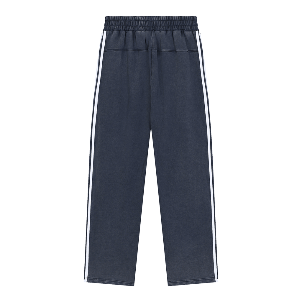 Wolvyn Athletic Street Club Snow Washed Contrast Tape Sweatpants - Wolvyn Apparel