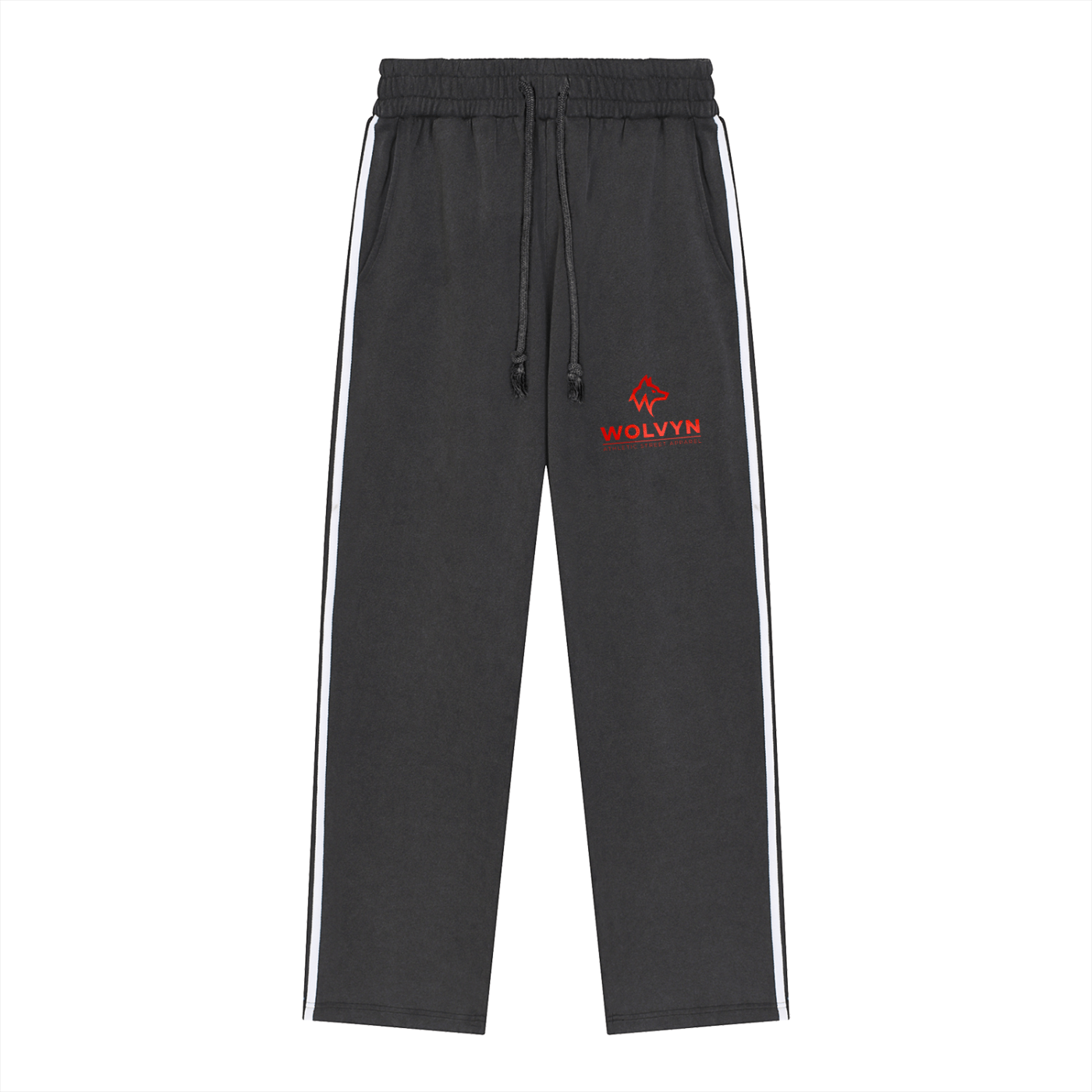 Wolvyn Athletic Street Club Snow Washed Contrast Tape Sweatpants - Wolvyn Apparel