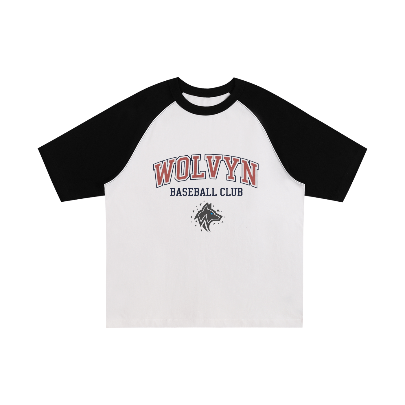 Wolvyn Baseball Club Color - Blocked Raglan Sleeve T-Shirt - Wolvyn Apparel