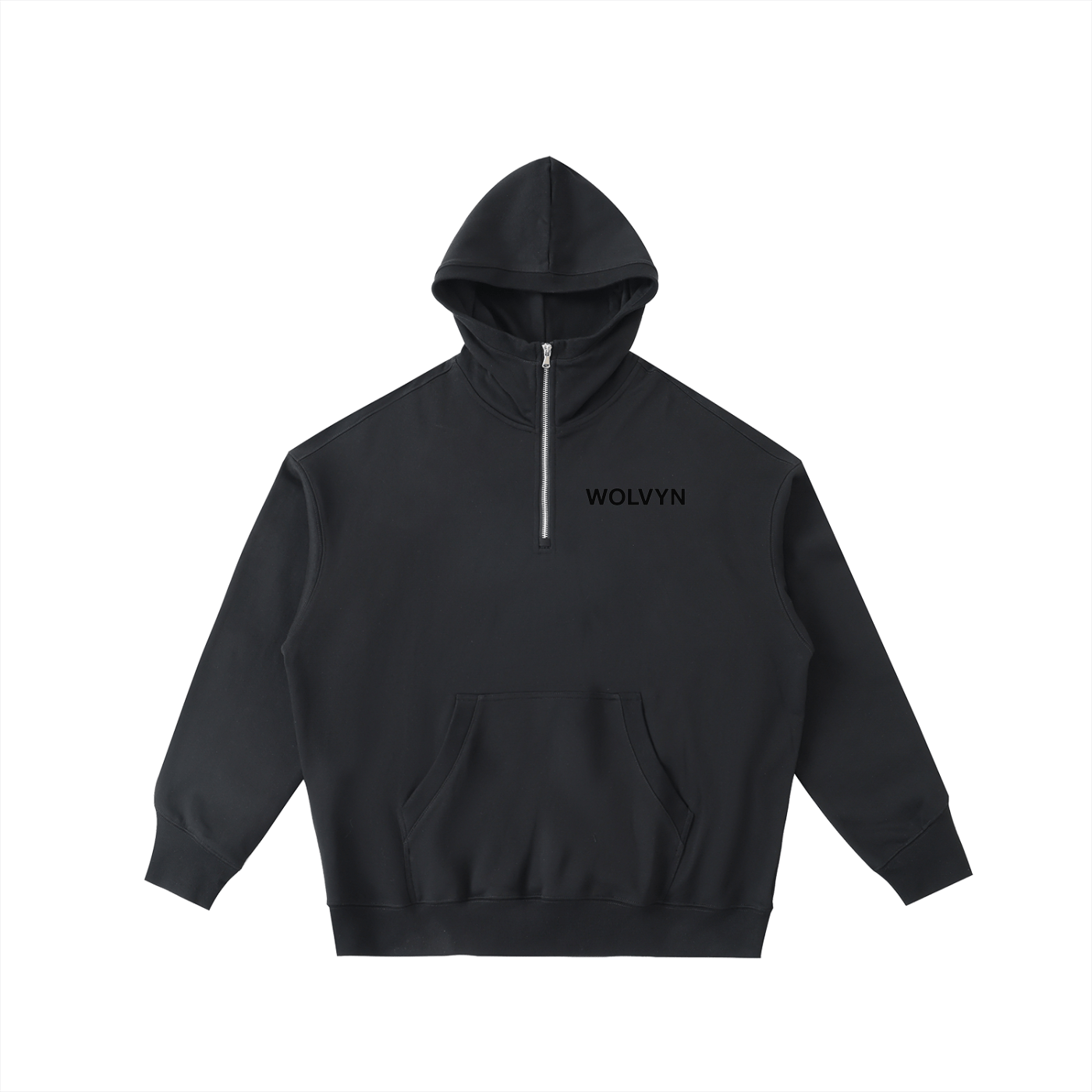 Wolvyn Big Hood Half - Zip Fleece Hoodie - Wolvyn Apparel