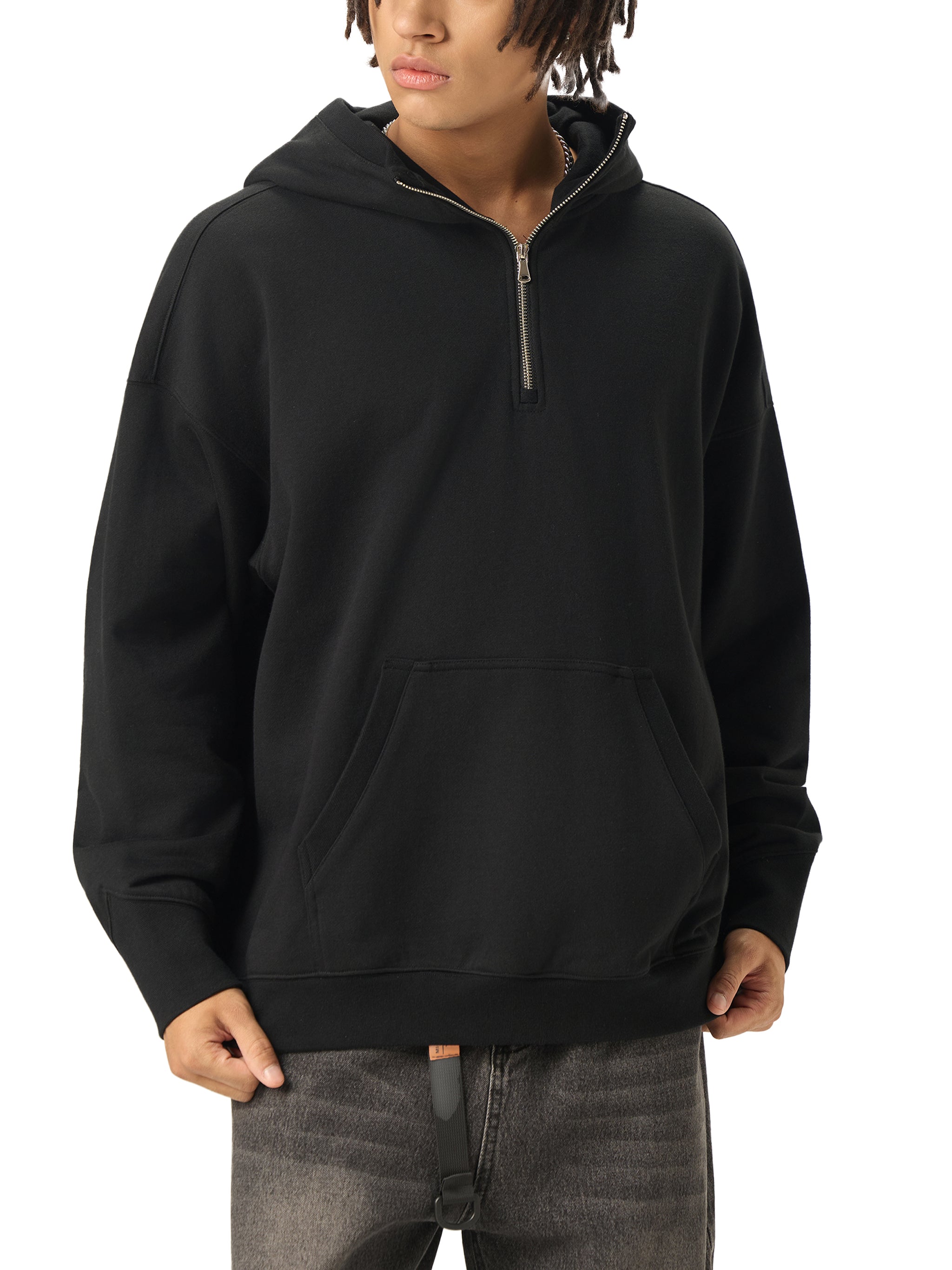 Wolvyn Big Hood Half - Zip Fleece Hoodie - Wolvyn Apparel