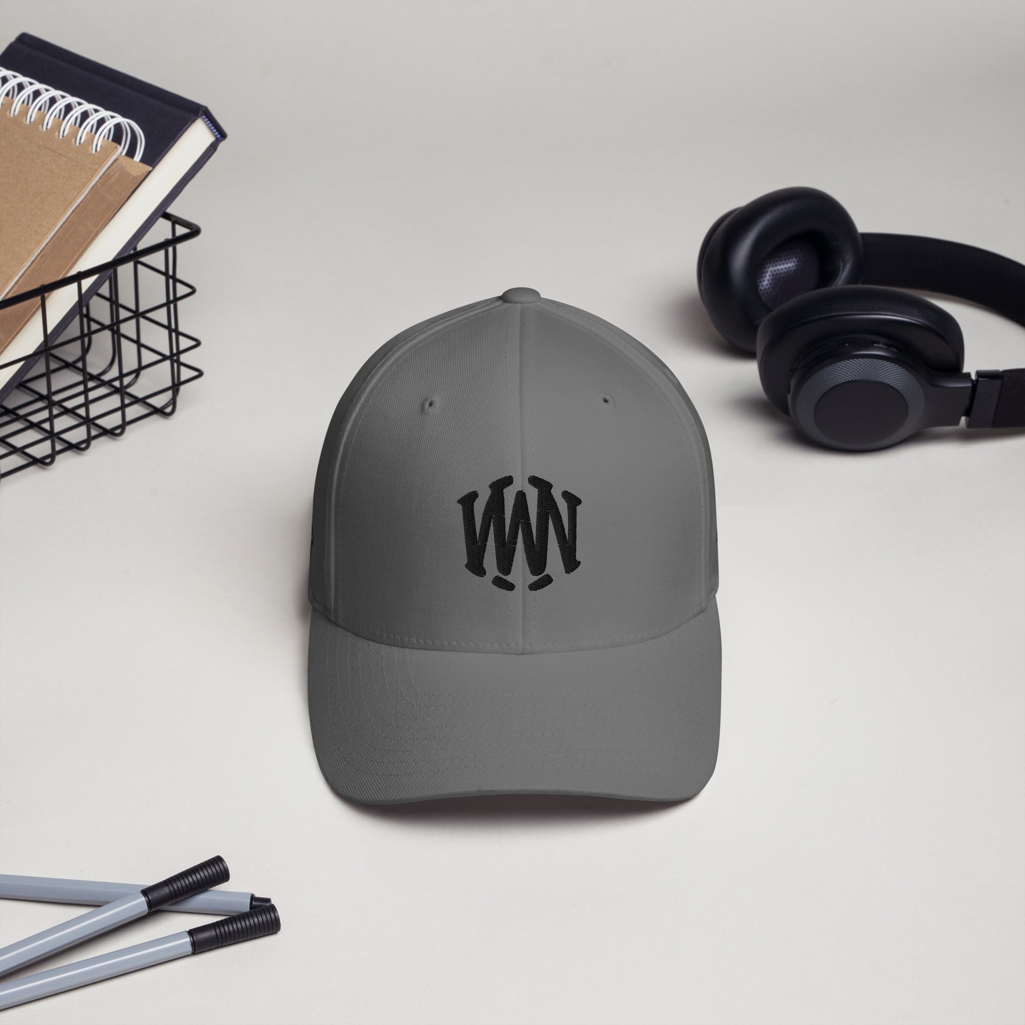 Wolvyn Black Stitch Structured Twill Cap - Wolvyn Apparel