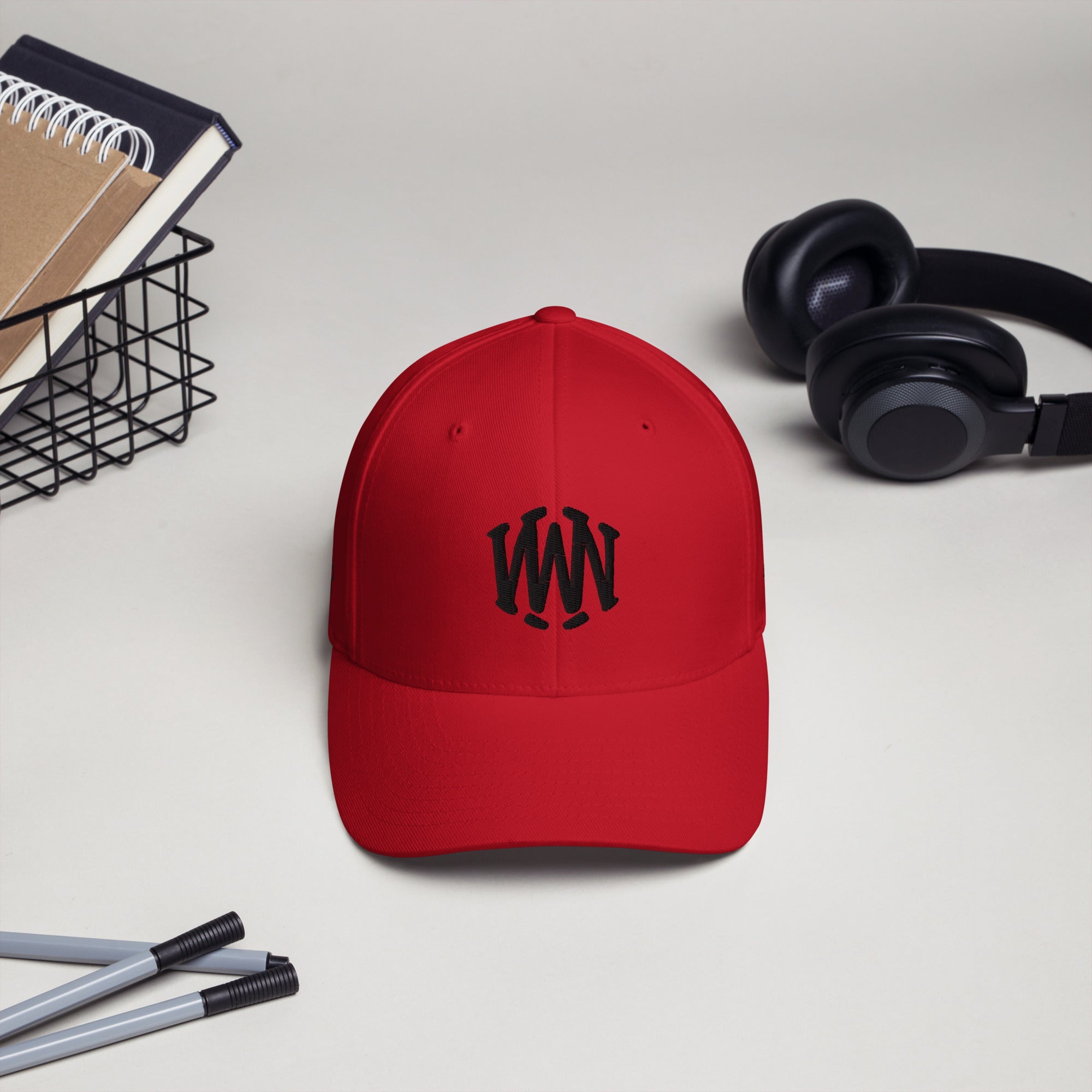 Wolvyn Black Stitch Structured Twill Cap - Wolvyn Apparel