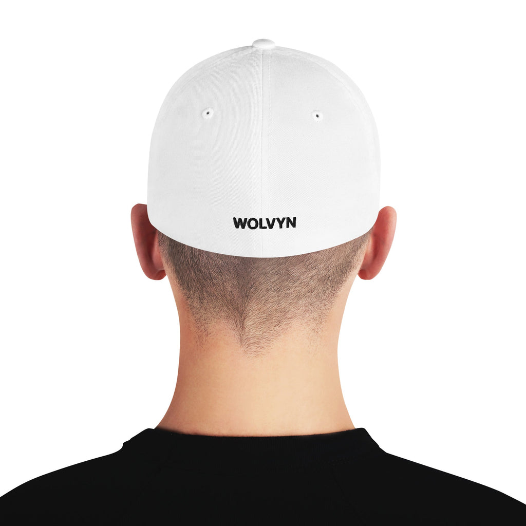 Wolvyn Black Stitch Structured Twill Cap - Wolvyn Apparel