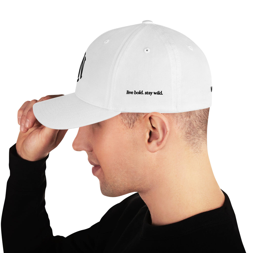 Wolvyn Black Stitch Structured Twill Cap - Wolvyn Apparel