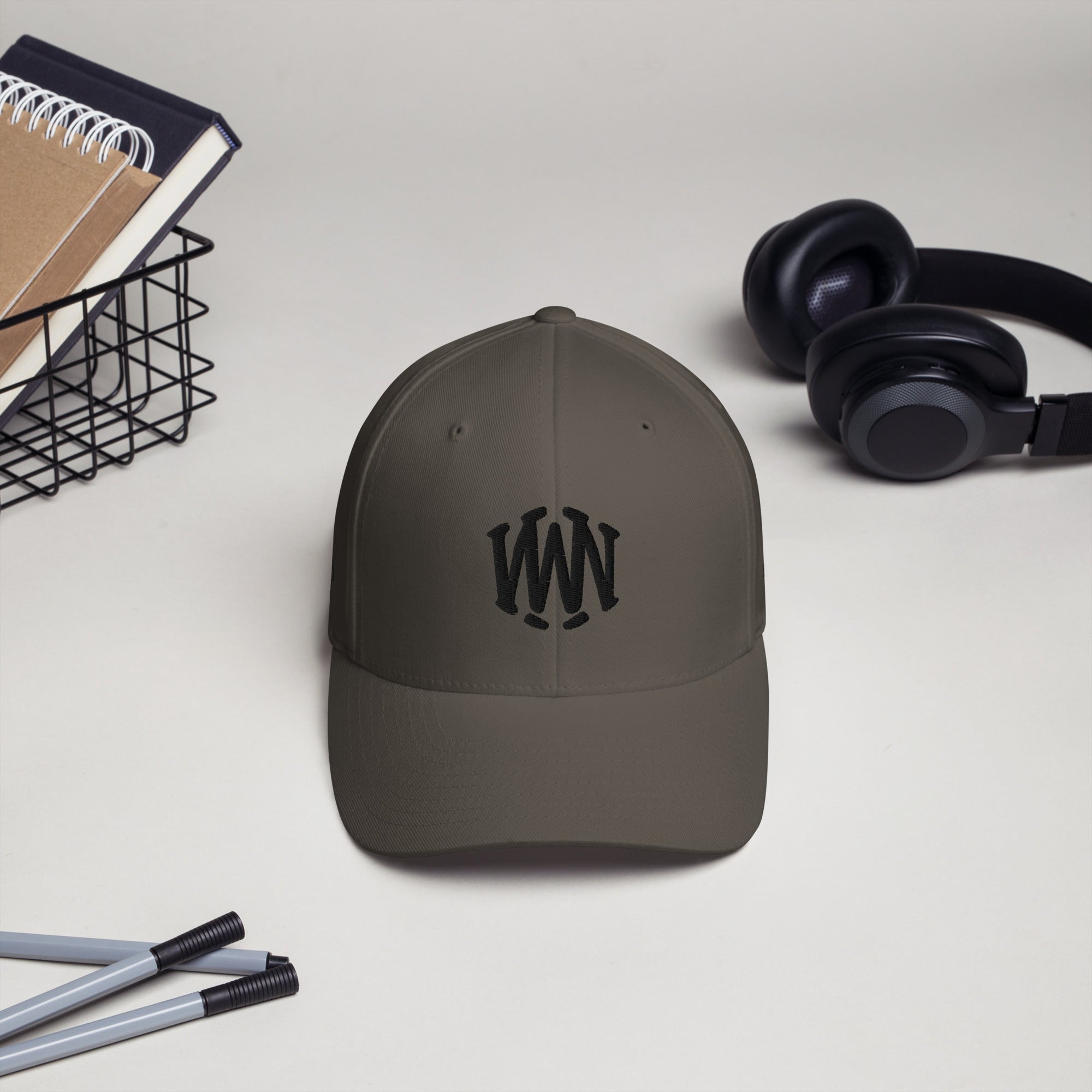 Wolvyn Black Stitch Structured Twill Cap - Wolvyn Apparel