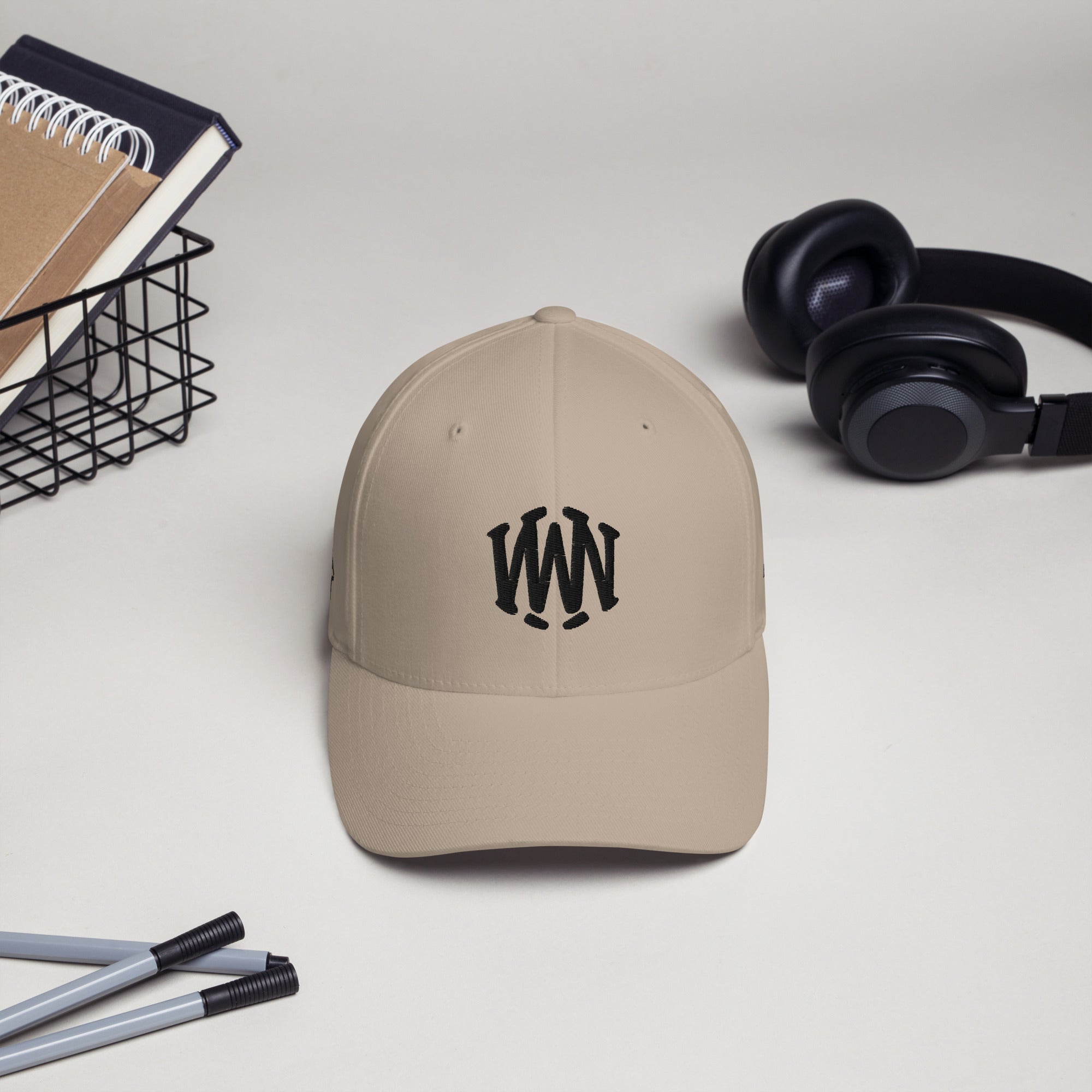 Wolvyn Black Stitch Structured Twill Cap - Wolvyn Apparel