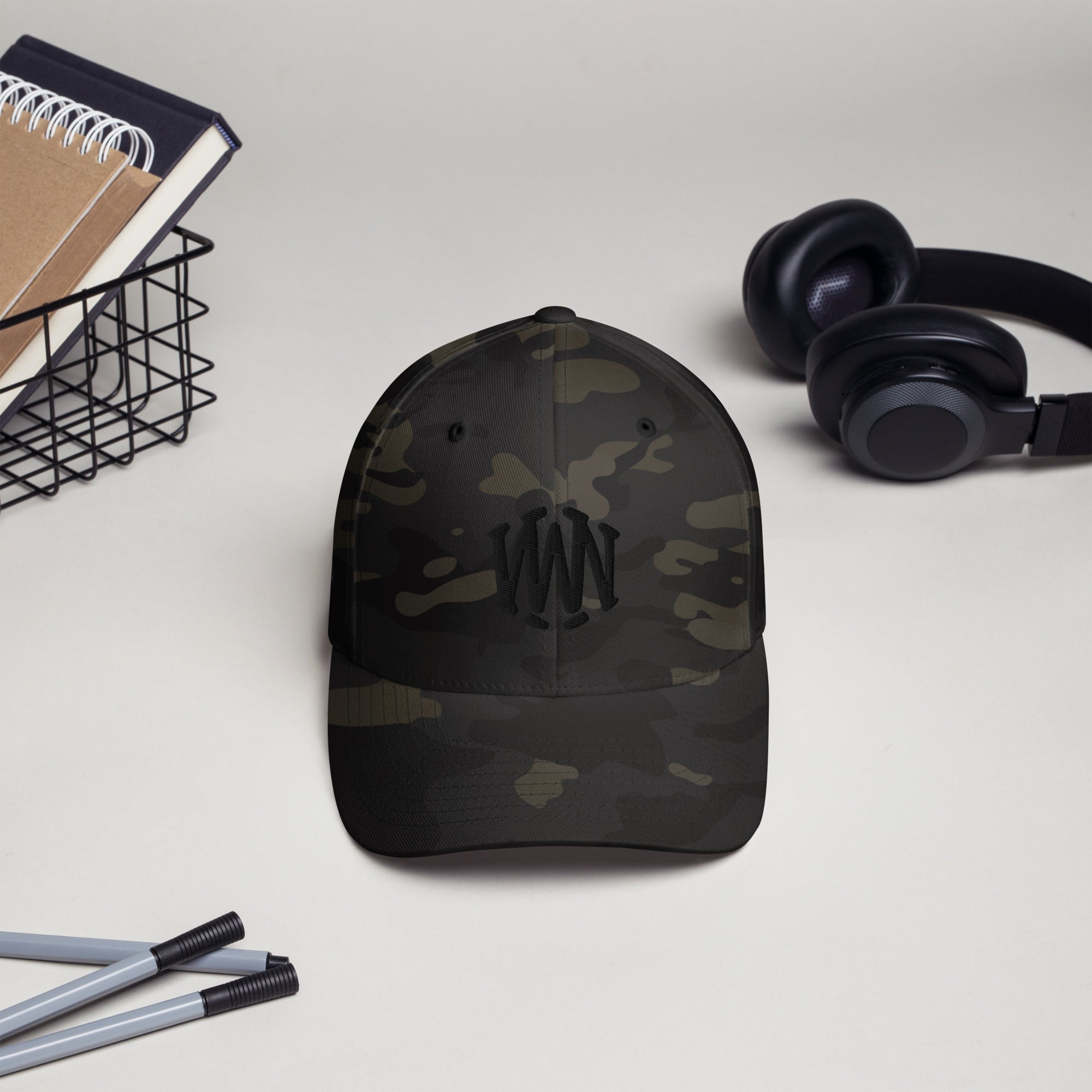 Wolvyn Black Stitch Structured Twill Cap - Wolvyn Apparel