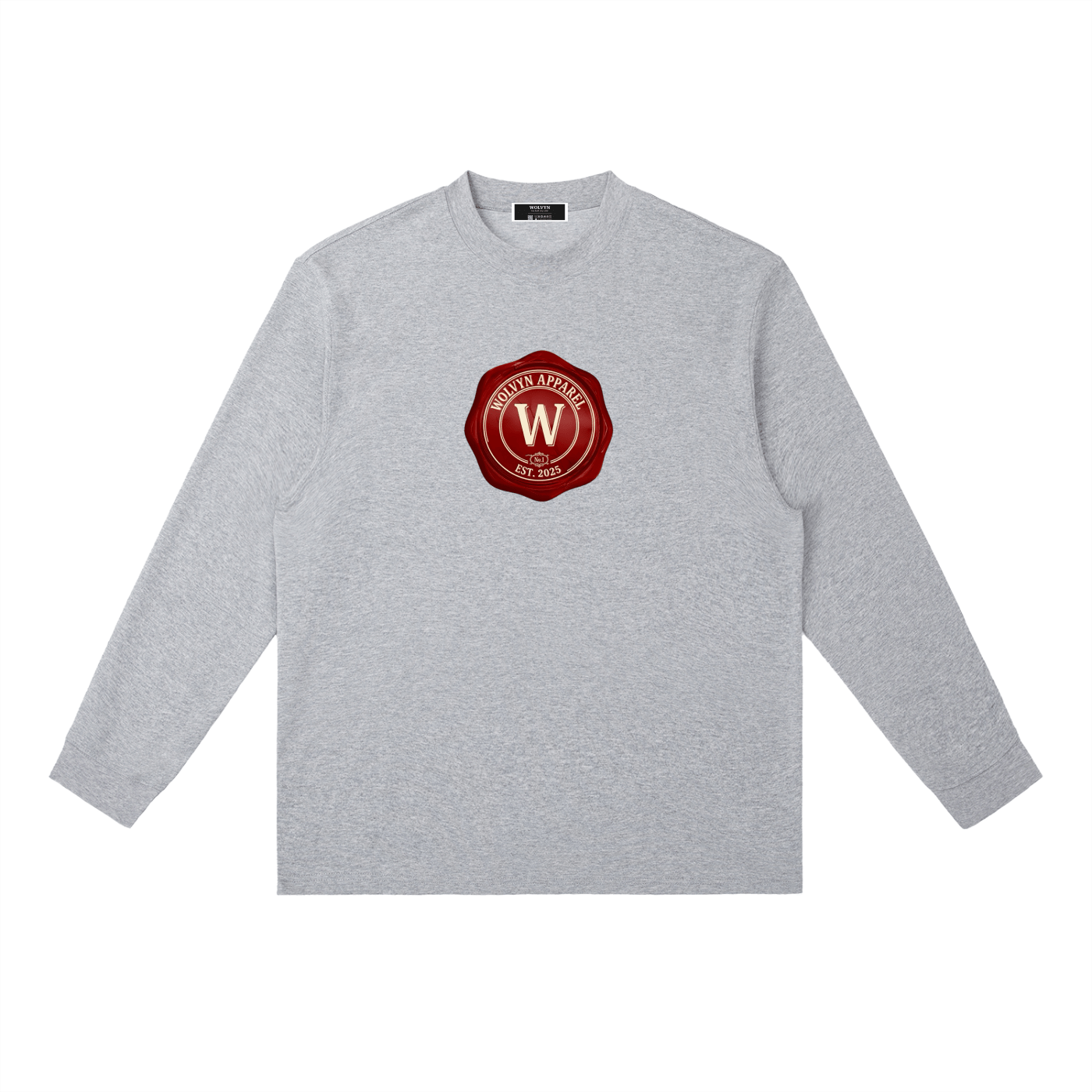 Wolvyn Bourbon Essential Crewneck Long - Sleeve T-Shirt - Wolvyn Apparel