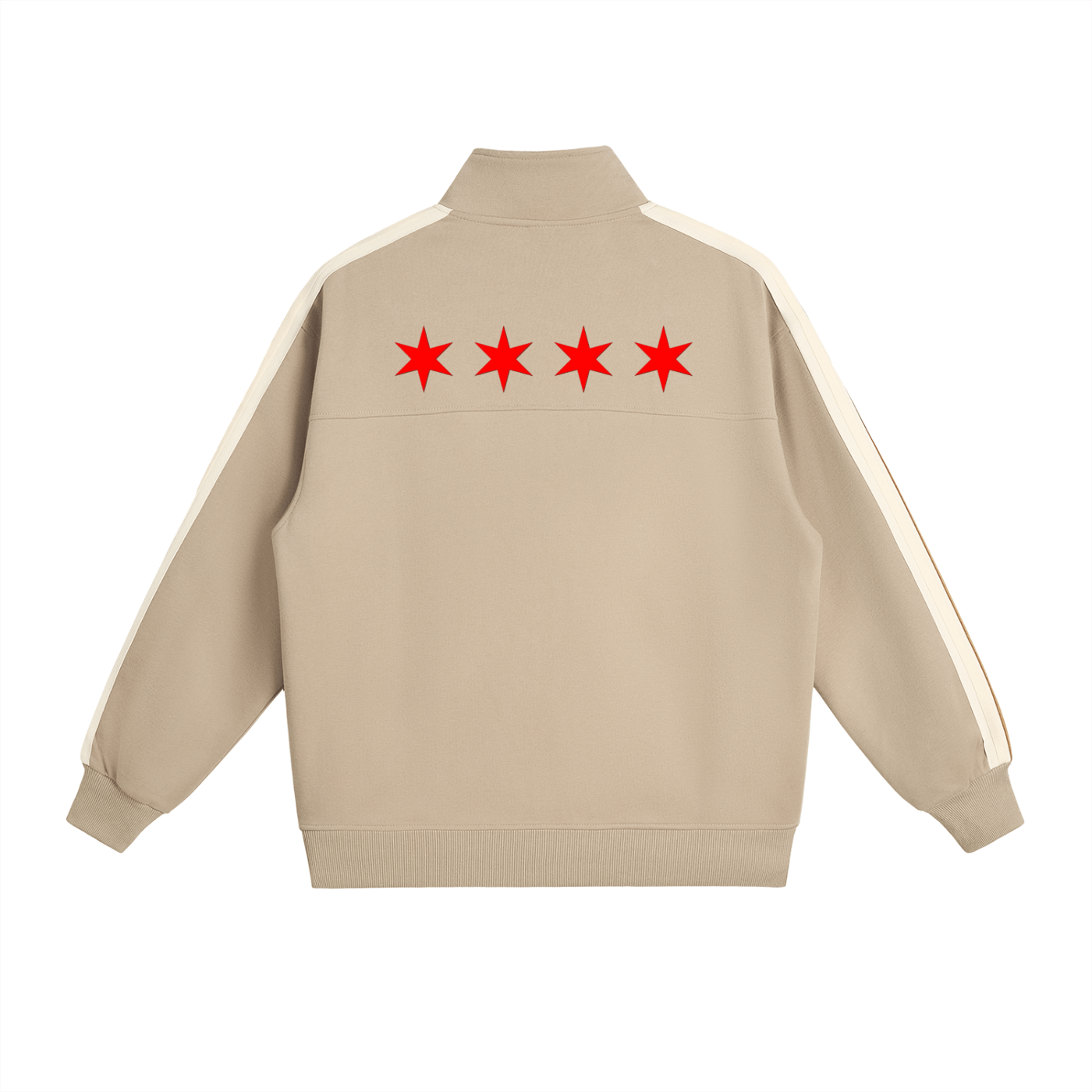 Wolvyn Chi Contrast Side - Stripe Stand Collar Jacket (Part of Set. Click Link in Description for Pants) - Wolvyn Apparel