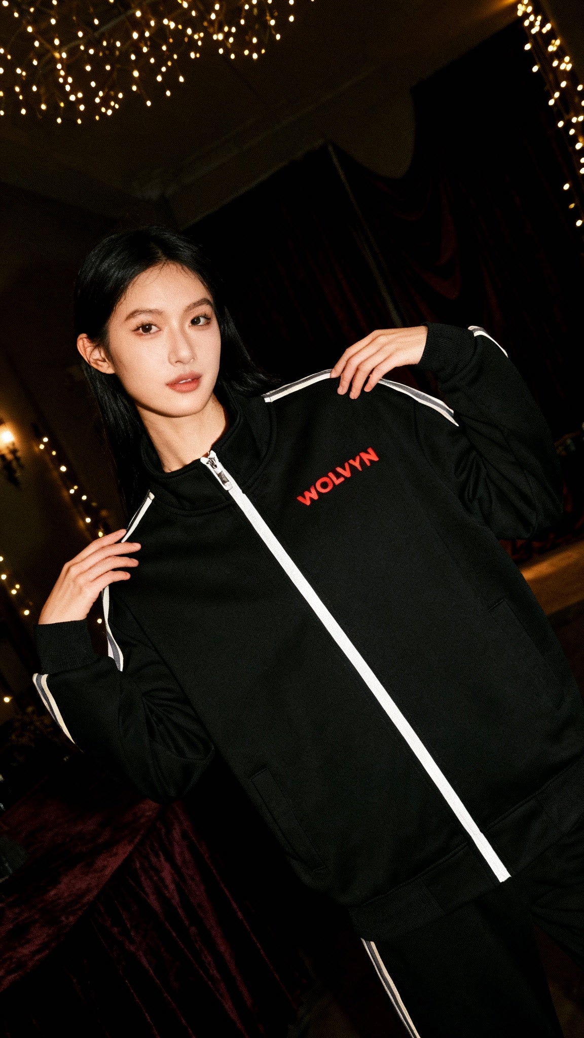 Wolvyn Chi Contrast Side - Stripe Stand Collar Jacket (Part of Set. Click Link in Description for Pants) - Wolvyn Apparel