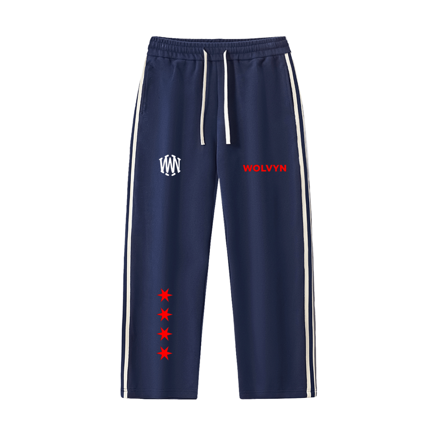 Wolvyn Chi Contrast Side - Stripe Straight - Leg Pants (Part of Set. Click link in description for Jacket) - Wolvyn Apparel