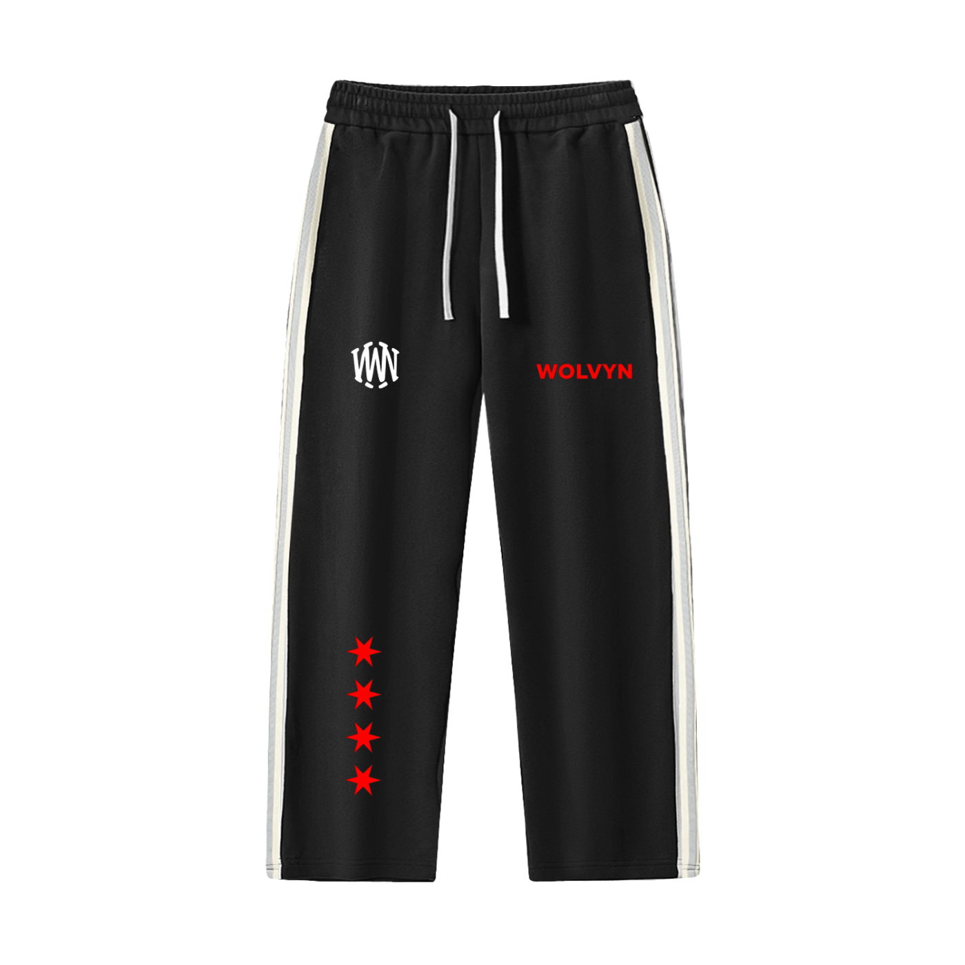 Wolvyn Chi Contrast Side - Stripe Straight - Leg Pants (Part of Set. Click link in description for Jacket) - Wolvyn Apparel