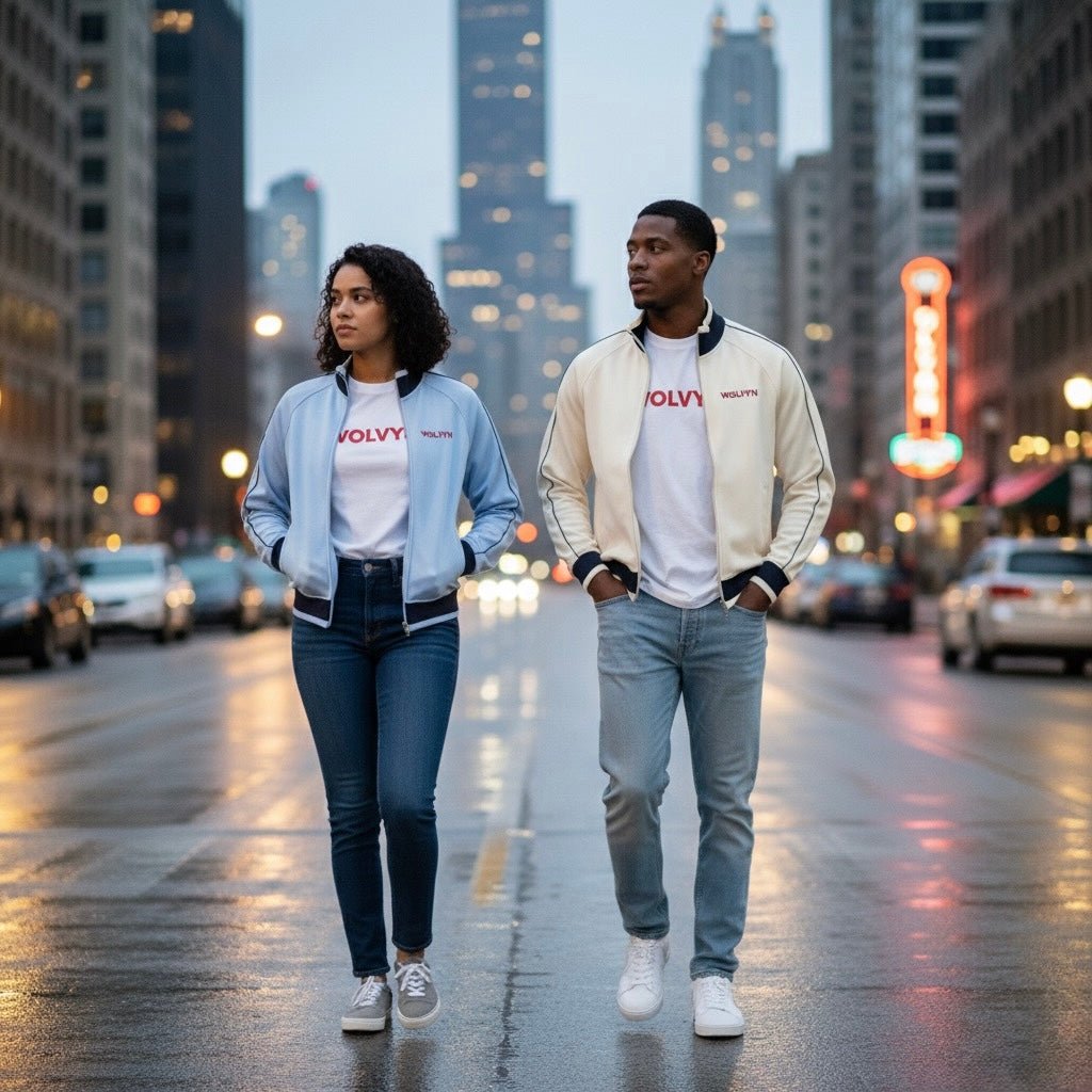 Wolvyn Chi Red Color Block Raglan Sleeve Zip Track Jacket - Wolvyn Apparel