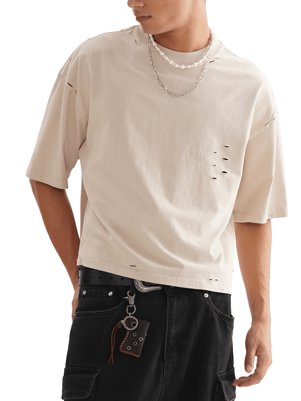 Wolvyn Classic Frayed Boxy Tee - Wolvyn Apparel